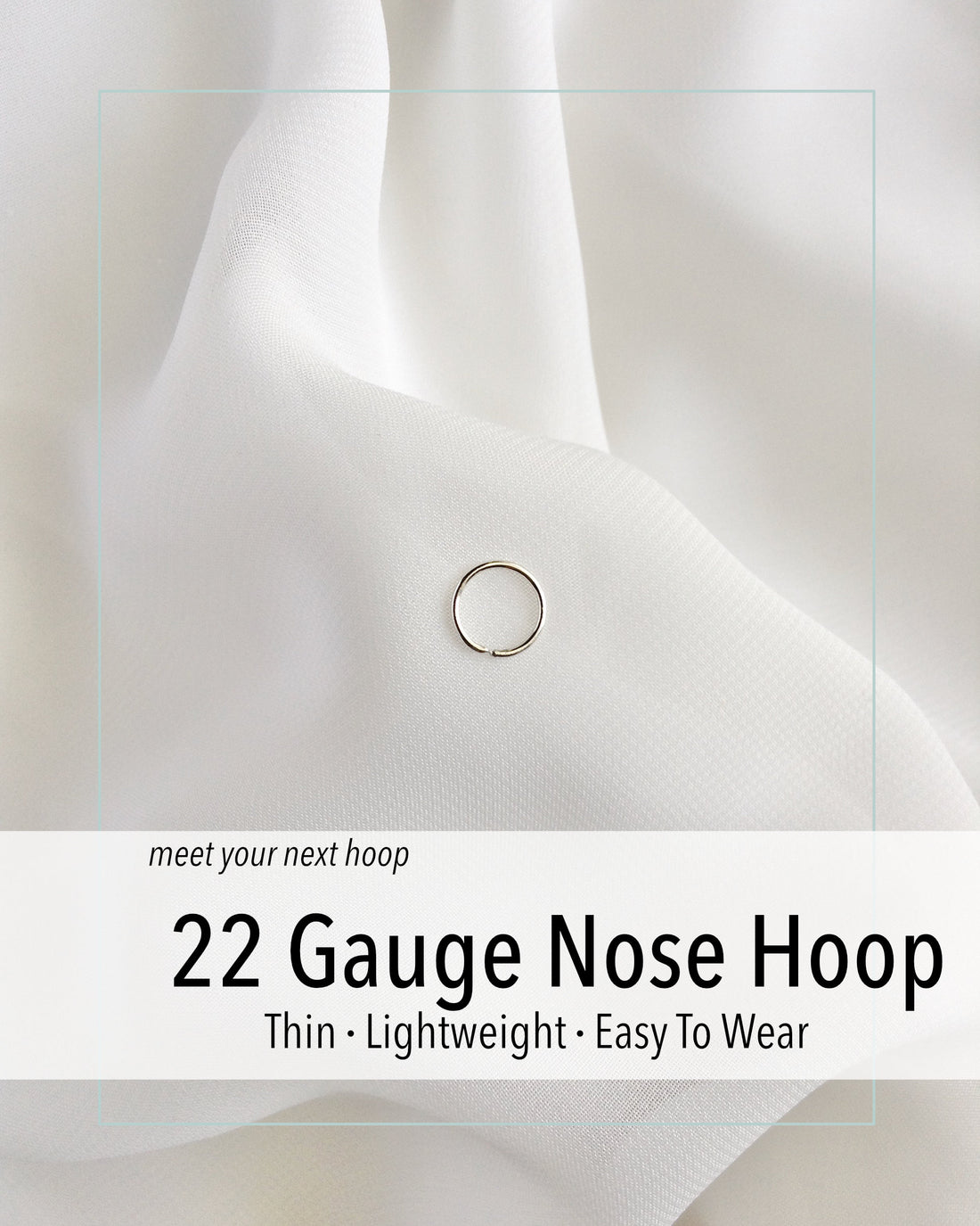 22 Gauge Nose Hoop | Thin Nose Hoop | IB Jewelry