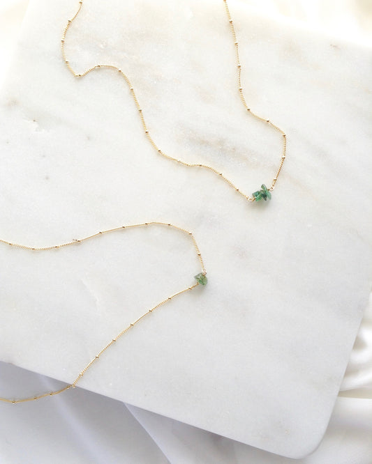 Raw Emerald Necklace