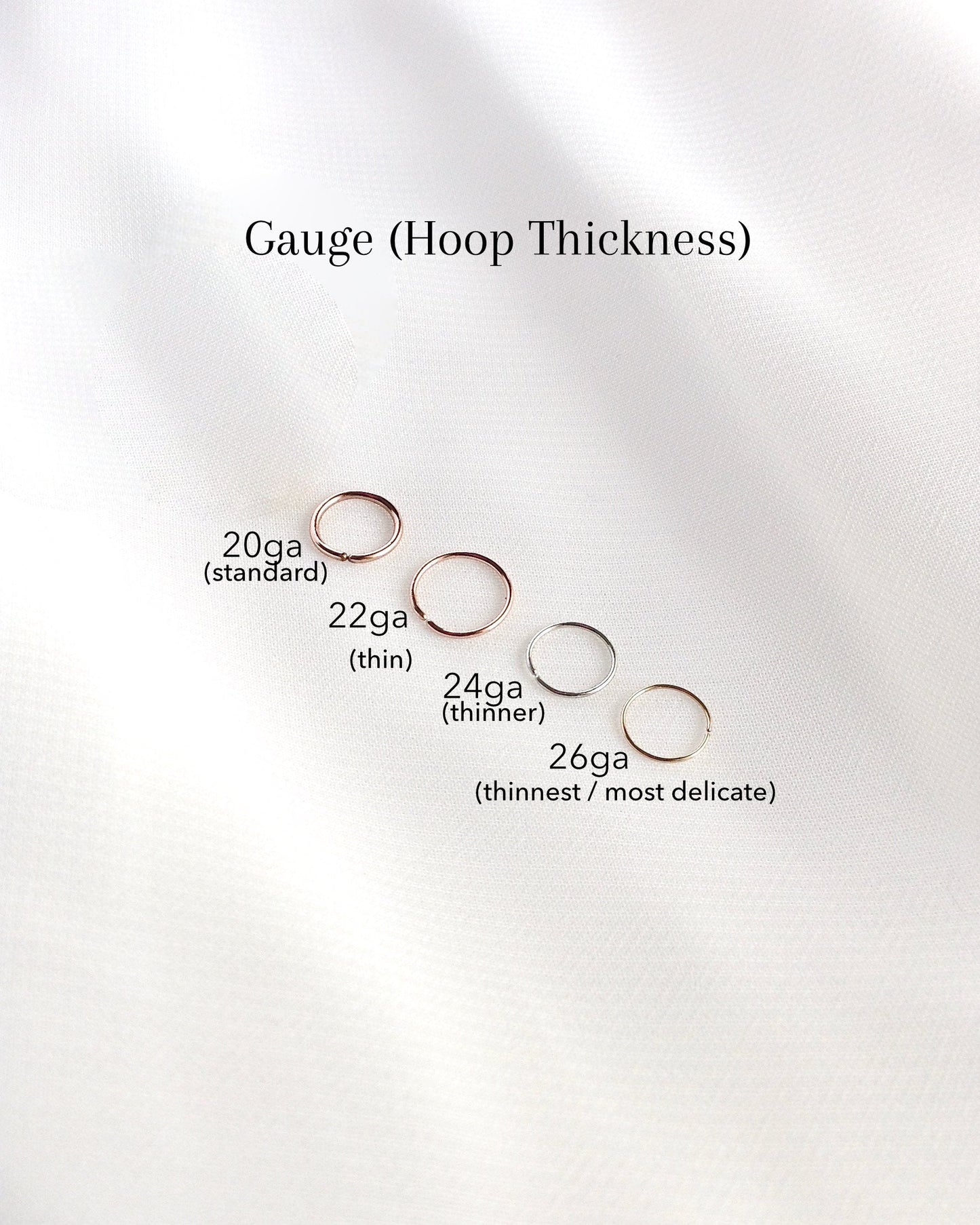 20g 22g 24g 26g Tiny Cartilage Hoop | Dainty Cartilage Hoop | 4mm 5mm 6mm 7mm Endless Cartilage Helix Tragus Hoop | IB Jewelry