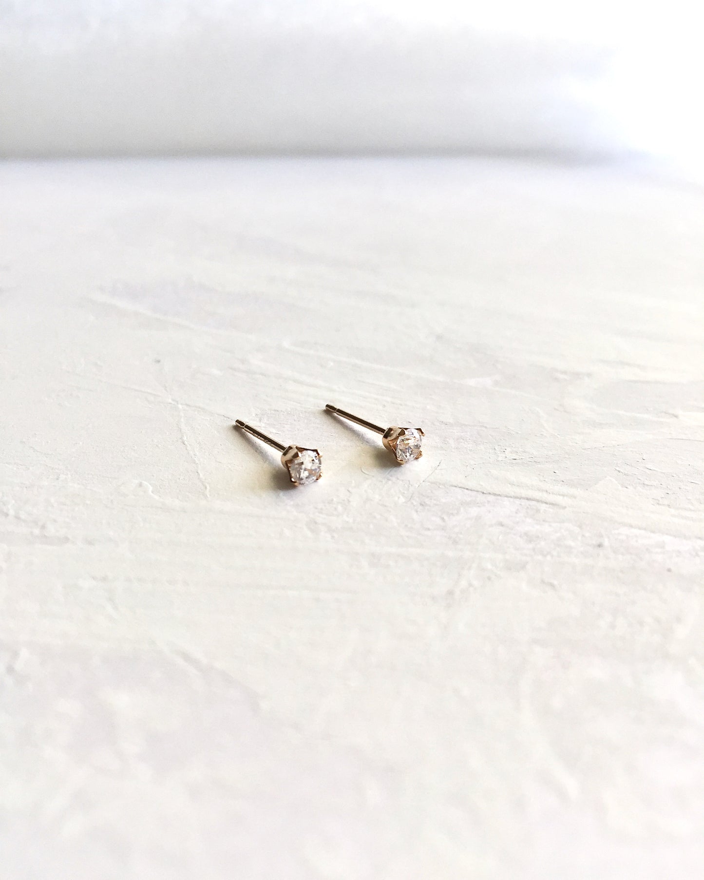 Delicate Stud Earrings | Tiny CZ Stud Earrings In Gold Filled or Sterling Silver | Dainty Jewelry Gift | IB Jewelry