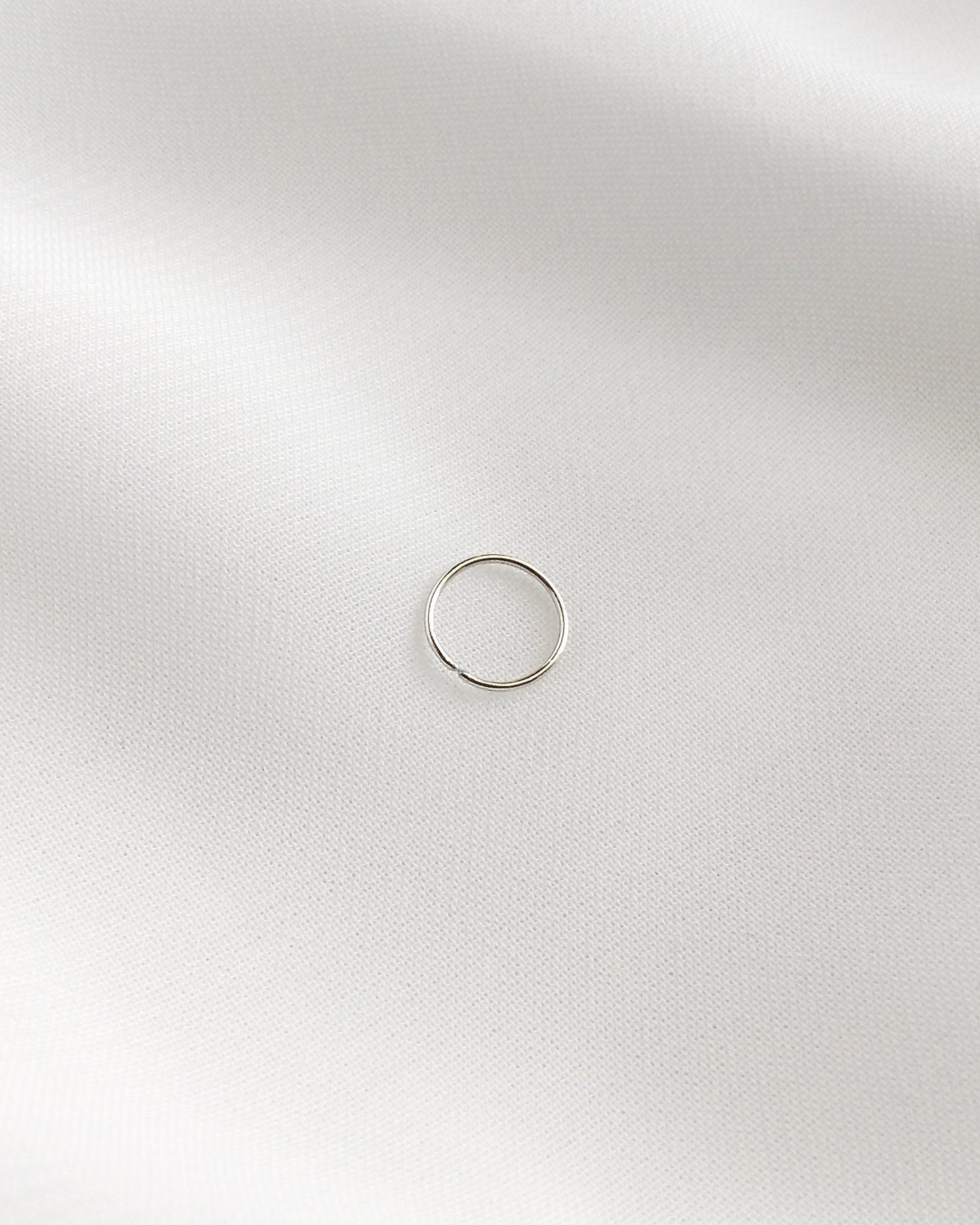 Sterling Silver Cartilage Hoop | Thin Silver Cartilage Hoop | Helix Hoop Earring | IB Jewelry