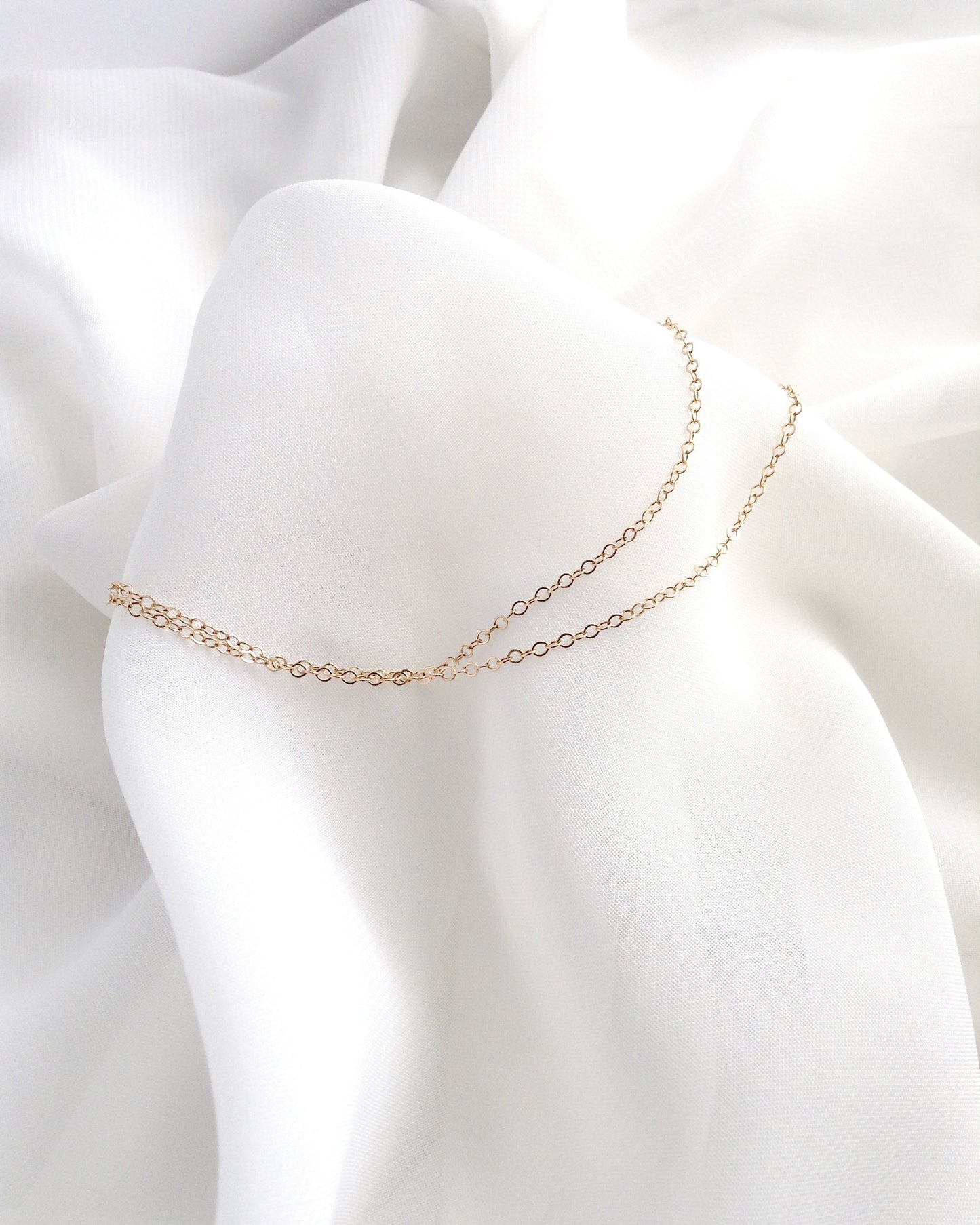 Delicate Anklet | Double Chain Anklet | Dainty Gold Anklet | IB Jewelry