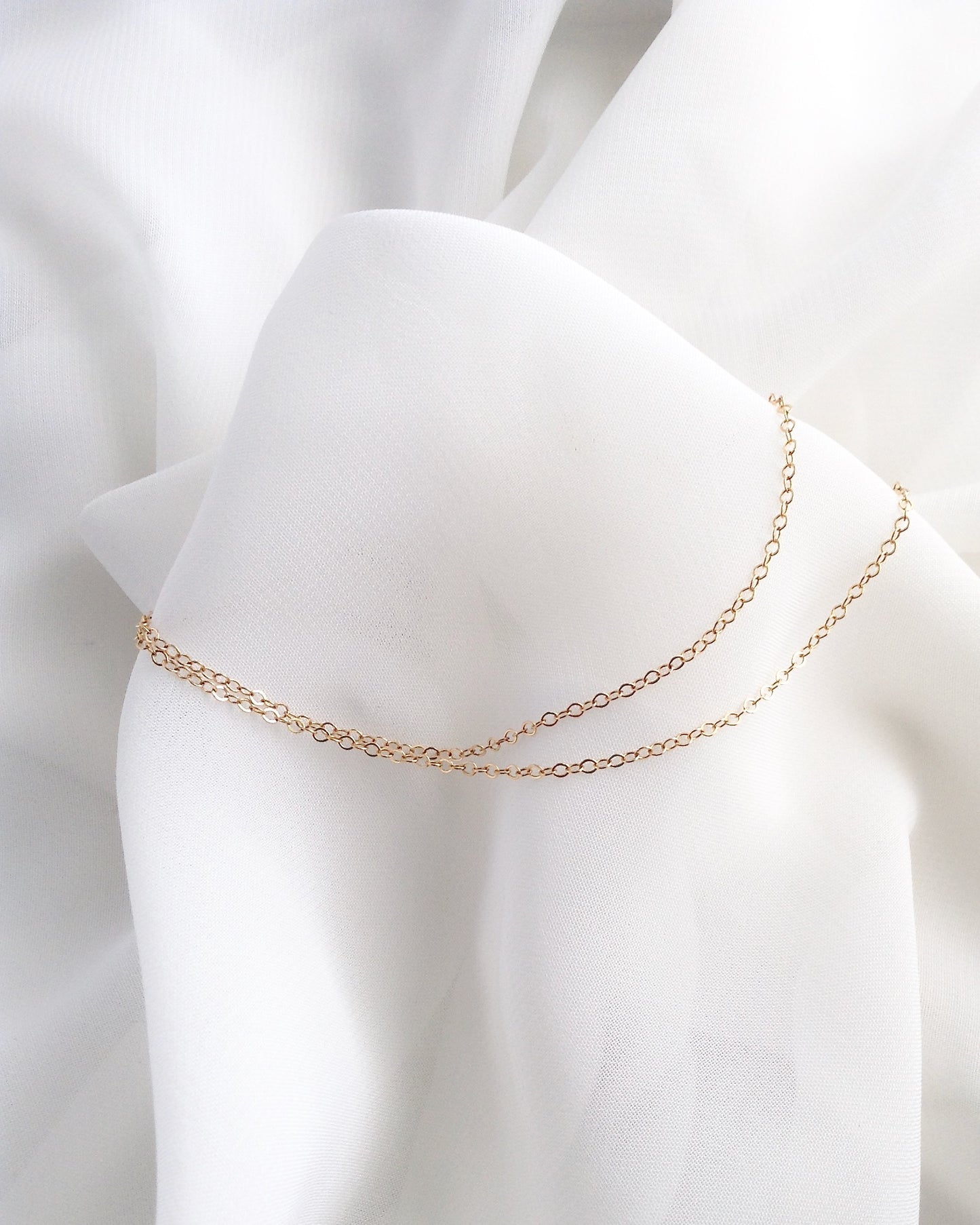 Minimalist Anklet in Gold Filled or Sterling Silver | Layered Anklet | Dainty Ankle Bracelet | IB Jewelry