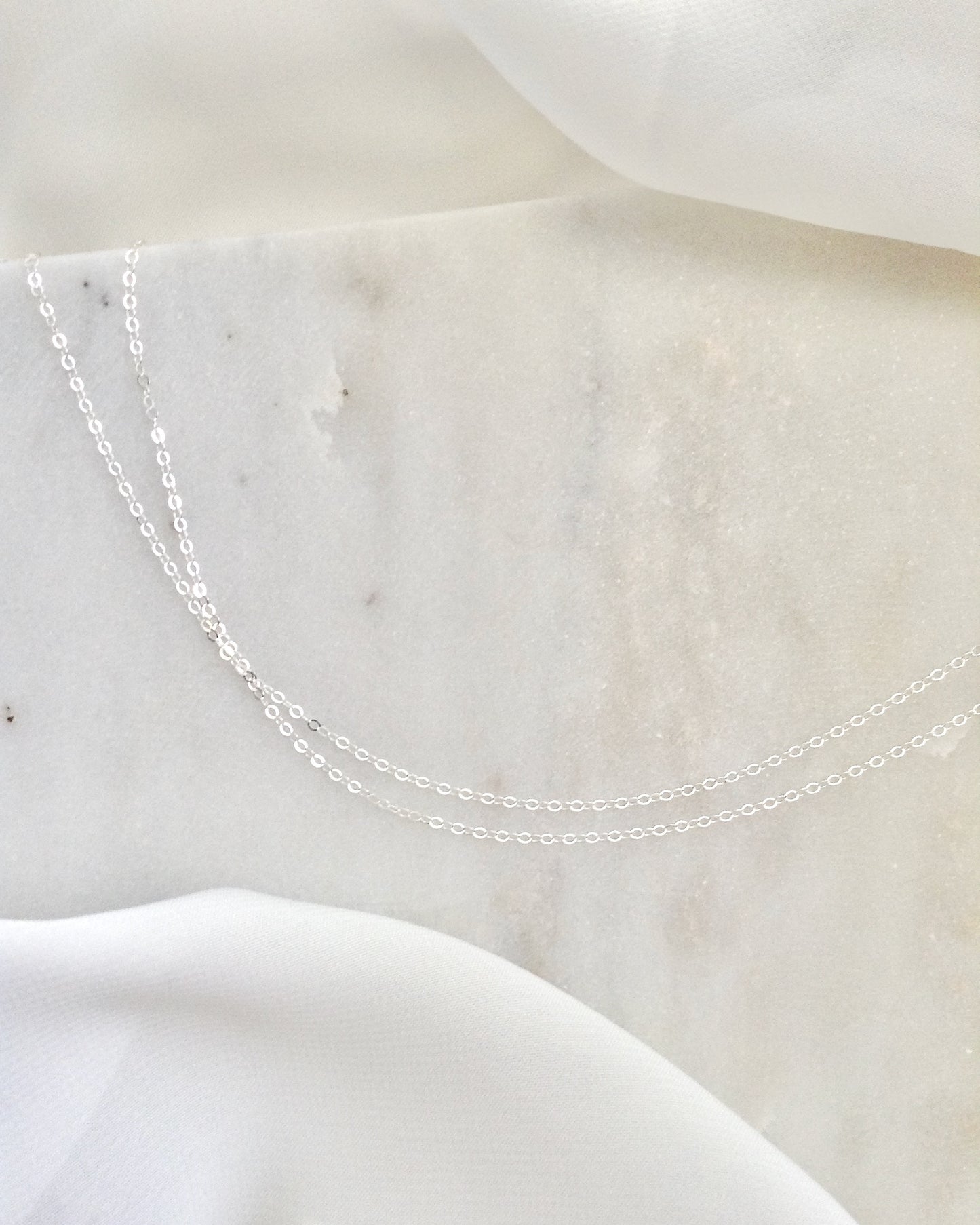 Double Chain Choker | Delicate Chain Choker in Gold Filled or Sterling Silver | IB Jewelry