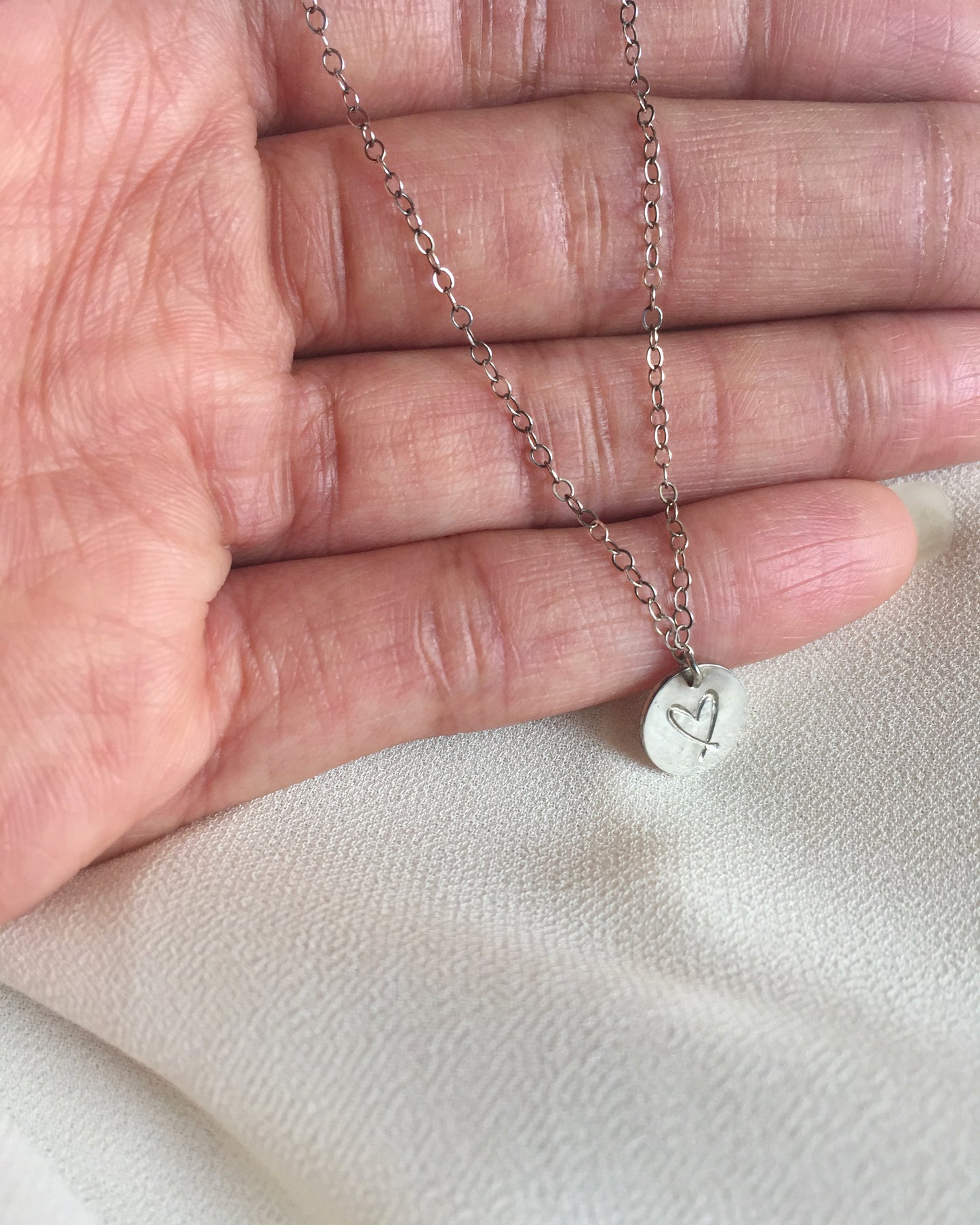 Dainty Simple Heart Necklace In Gold Filled or Sterling Silver | Delicate Everyday Necklace | IB Jewelry