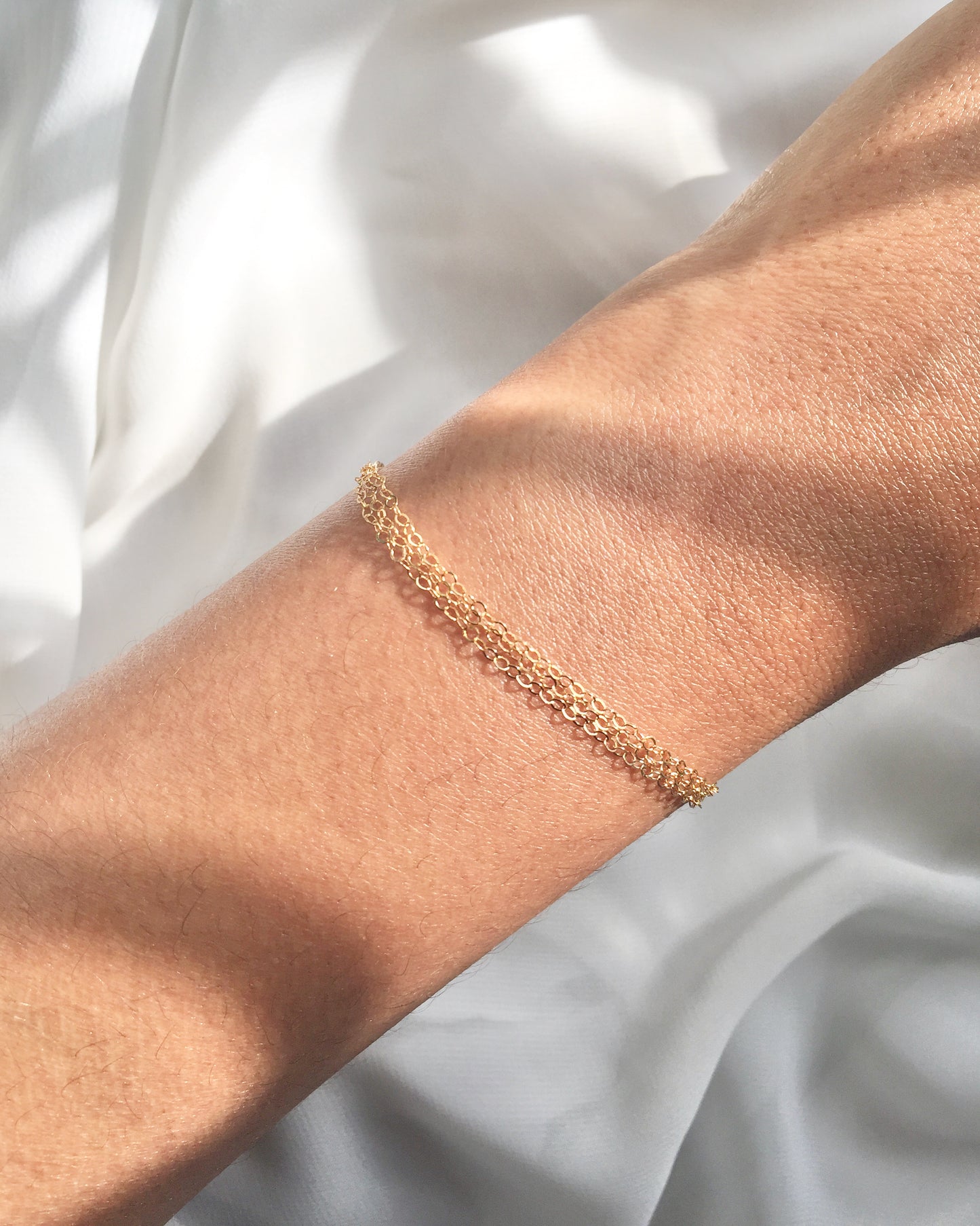 Layered Chain Bracelet | Minimalist Classic Everyday Bracelet | IB Jewelry