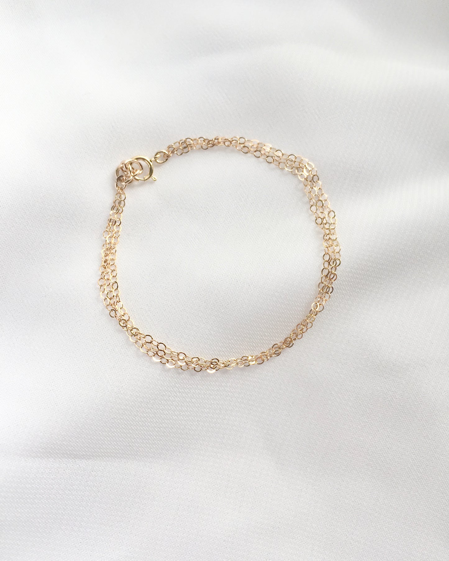 Dainty Layered Chain Bracelet in Gold Filled or Sterling Silver | Delicate Layering Bracelet | IB Jewelry