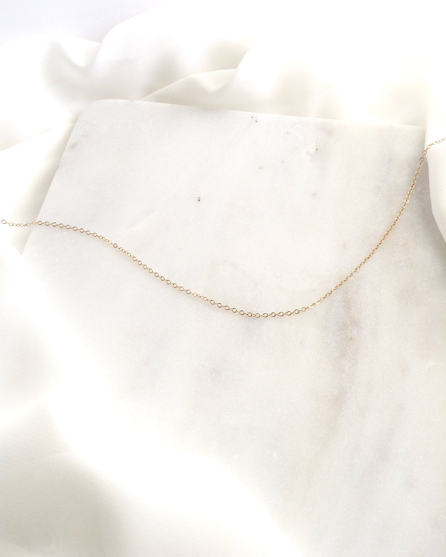 Simple Chain Choker | Thin Chain Choker in Gold Filled or Sterling Silver | IB Jewelry