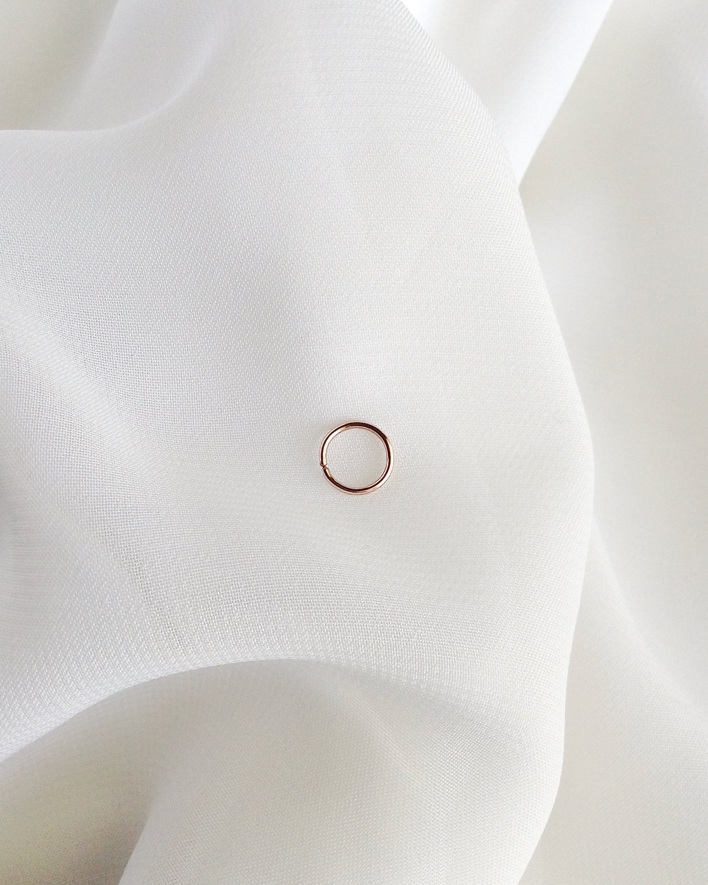 Rose Gold Filled Cartilage Hoop Earring | Simple Helix Hoop | Rose Gold Filled Daith Hoop | IB Jewelry