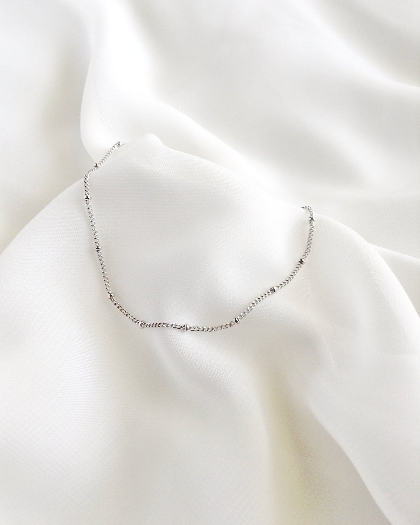 Dainty Minimalist Chain Bracelet in Sterling Silver or Gold Filled | IB Jewelry