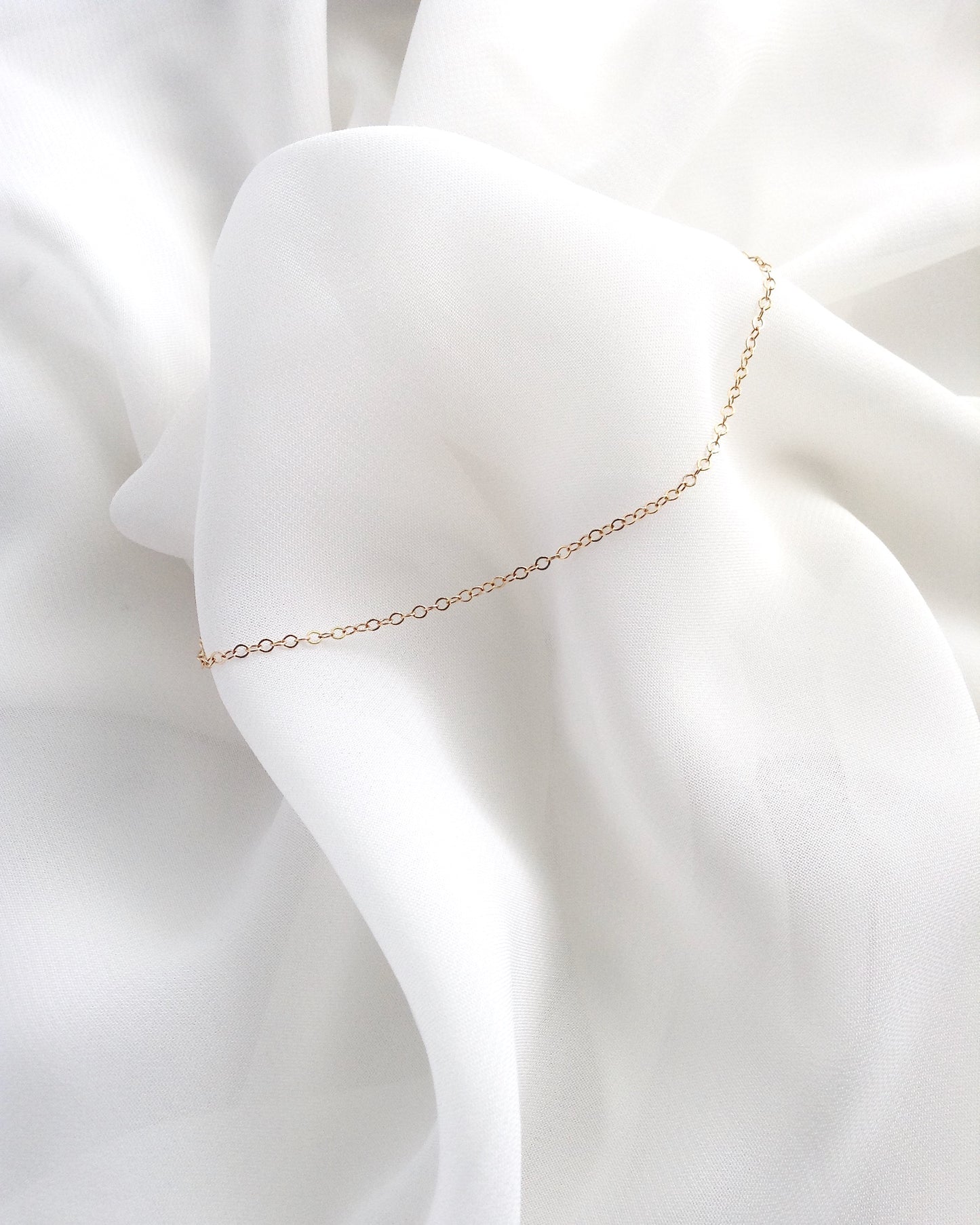 Dainty Gold Anklet | Thin Gold Chain Anklet | IB Jewelry