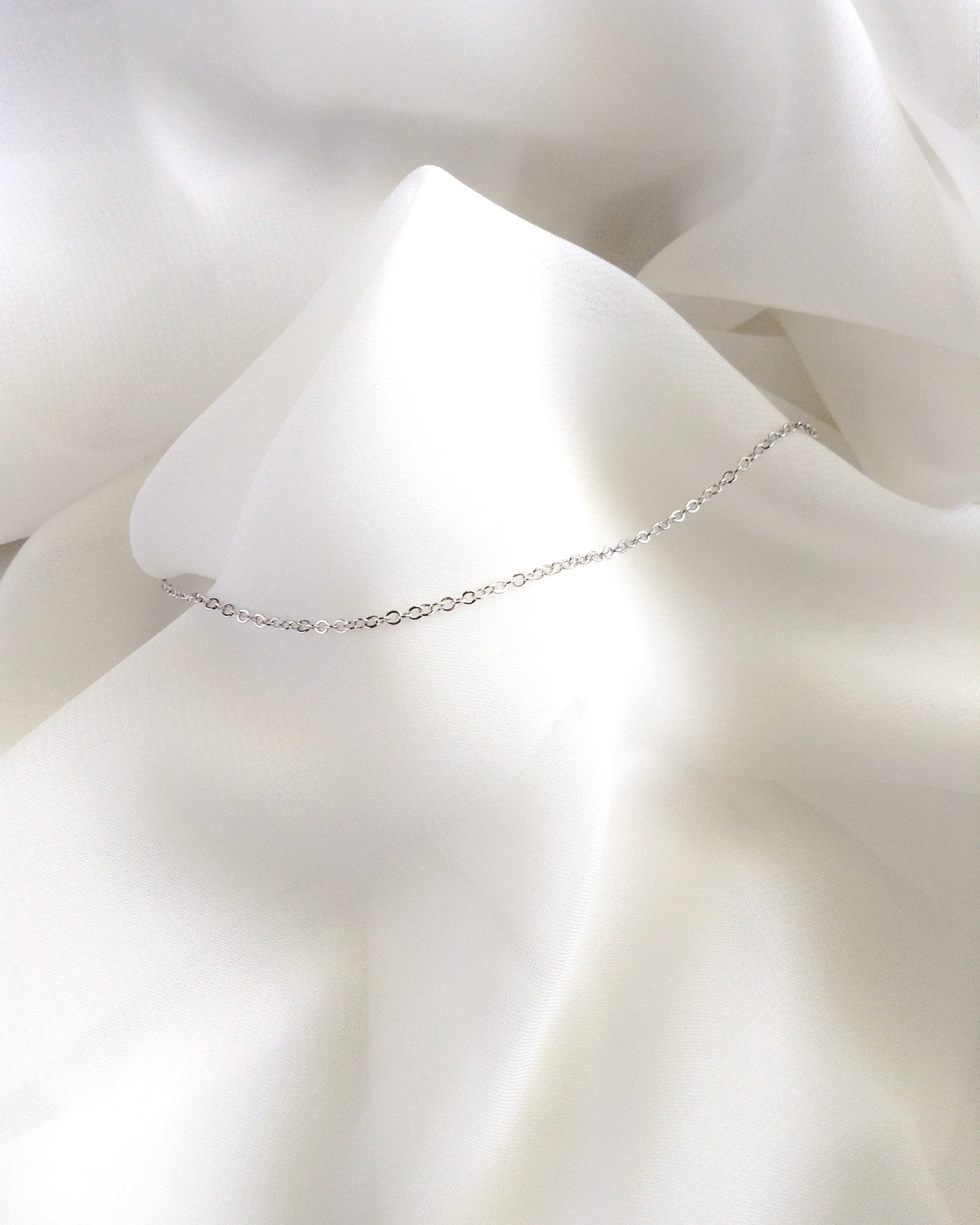 Dainty Sterling Silver Anklet | Thin Delicate Anklet | IB Jewelry