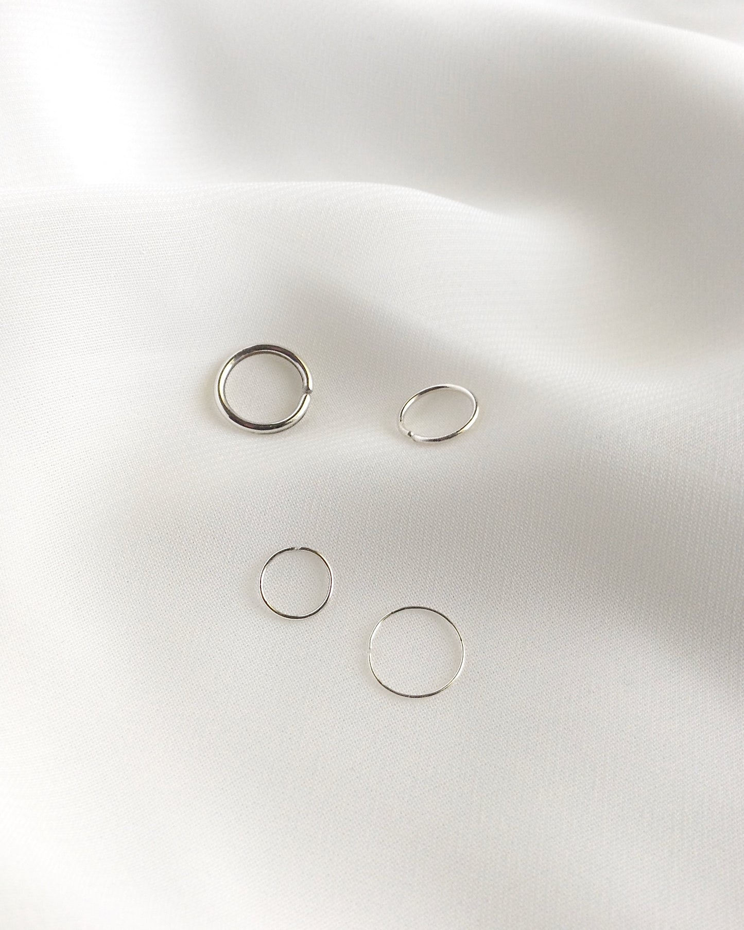 Small Cartilage Hoop | Dainty Cartilage Hoop | Silver Helix Hoop | Daith Hoop | IB Jewelry