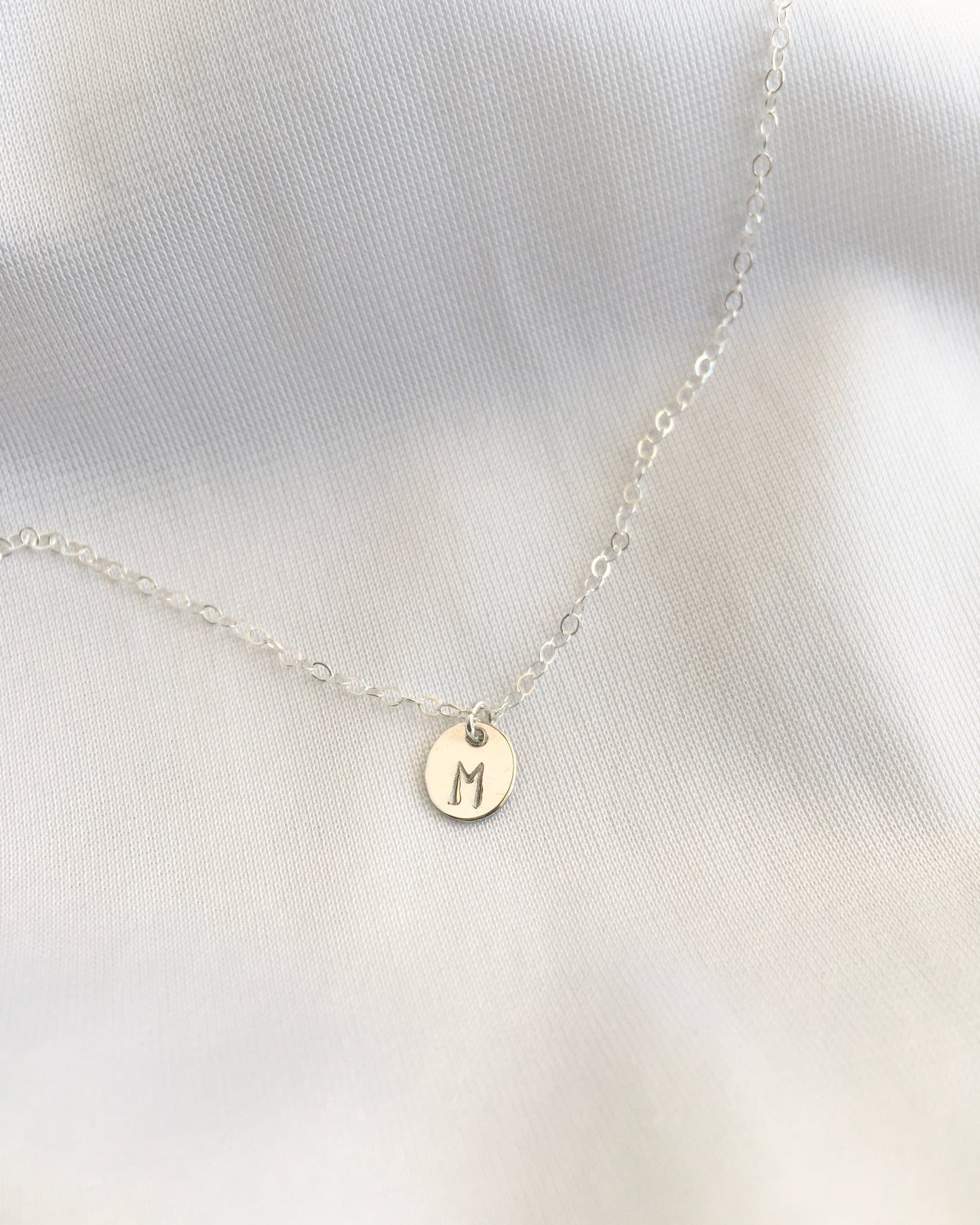 Tiny Initial Necklace | Dainty Initial Necklace | IB Jewelry