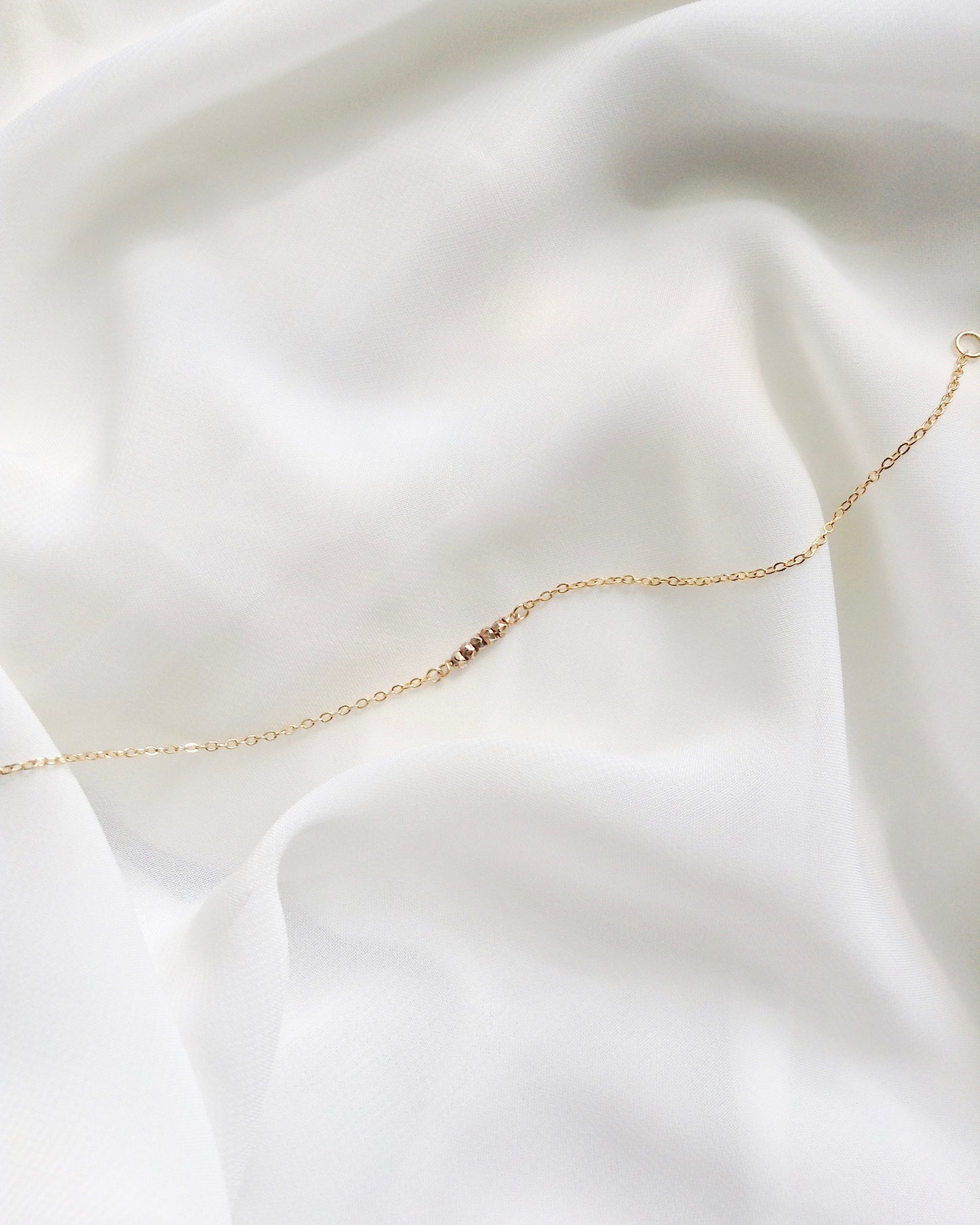 Tiny Nugget Thin Chain Bracelet