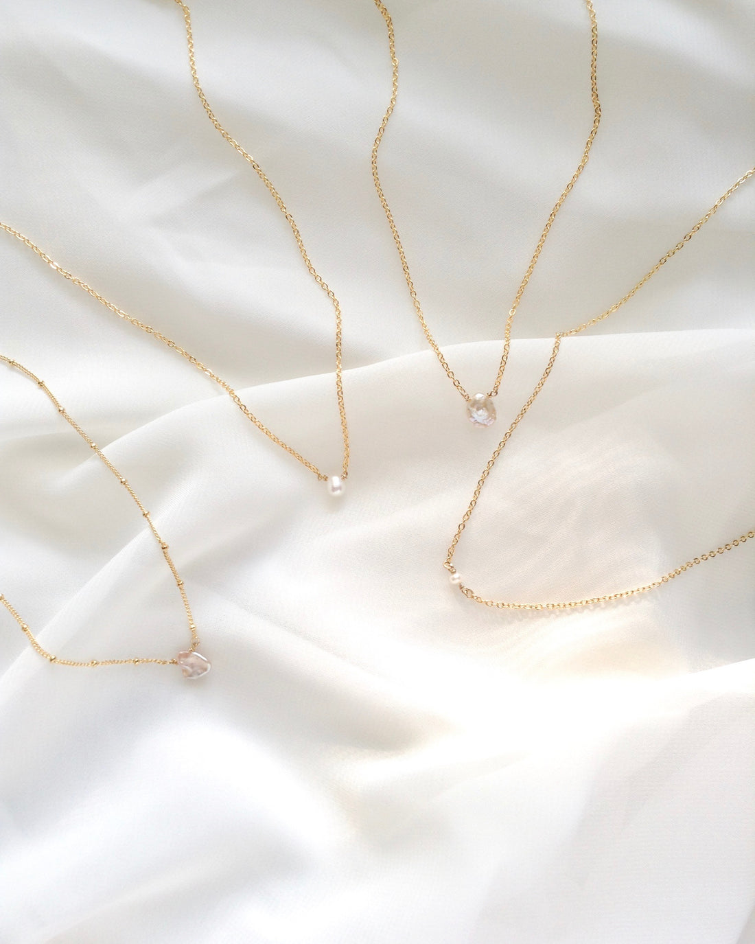 Dainty Pearl Necklace | Simple Delicate Everyday Jewelry | IB Jewelry