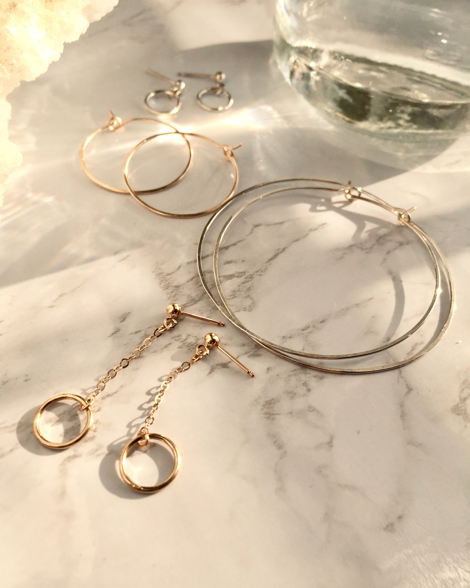 Simple Delicate Earrings | Dainty Minimalist Earrings | IB Jewelry