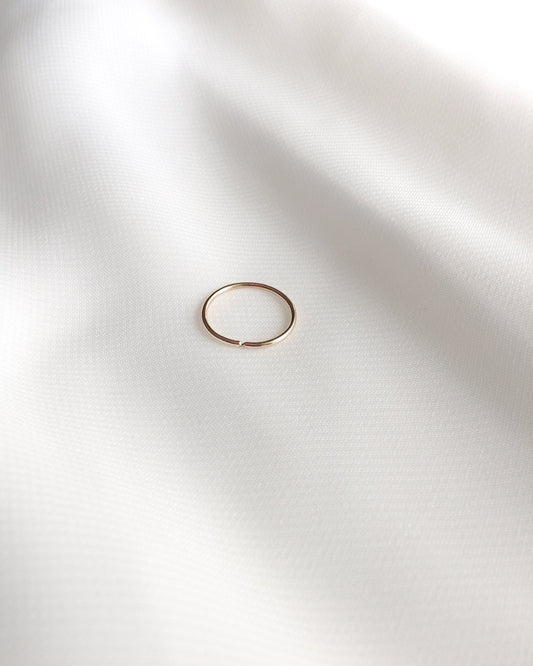 Snug Nose Hoop in Gold Filled Sterling Silver or Rose Gold Filled | Small Thin Nose Ring Hoop | Simple Nose Hoop | IB Jewelry