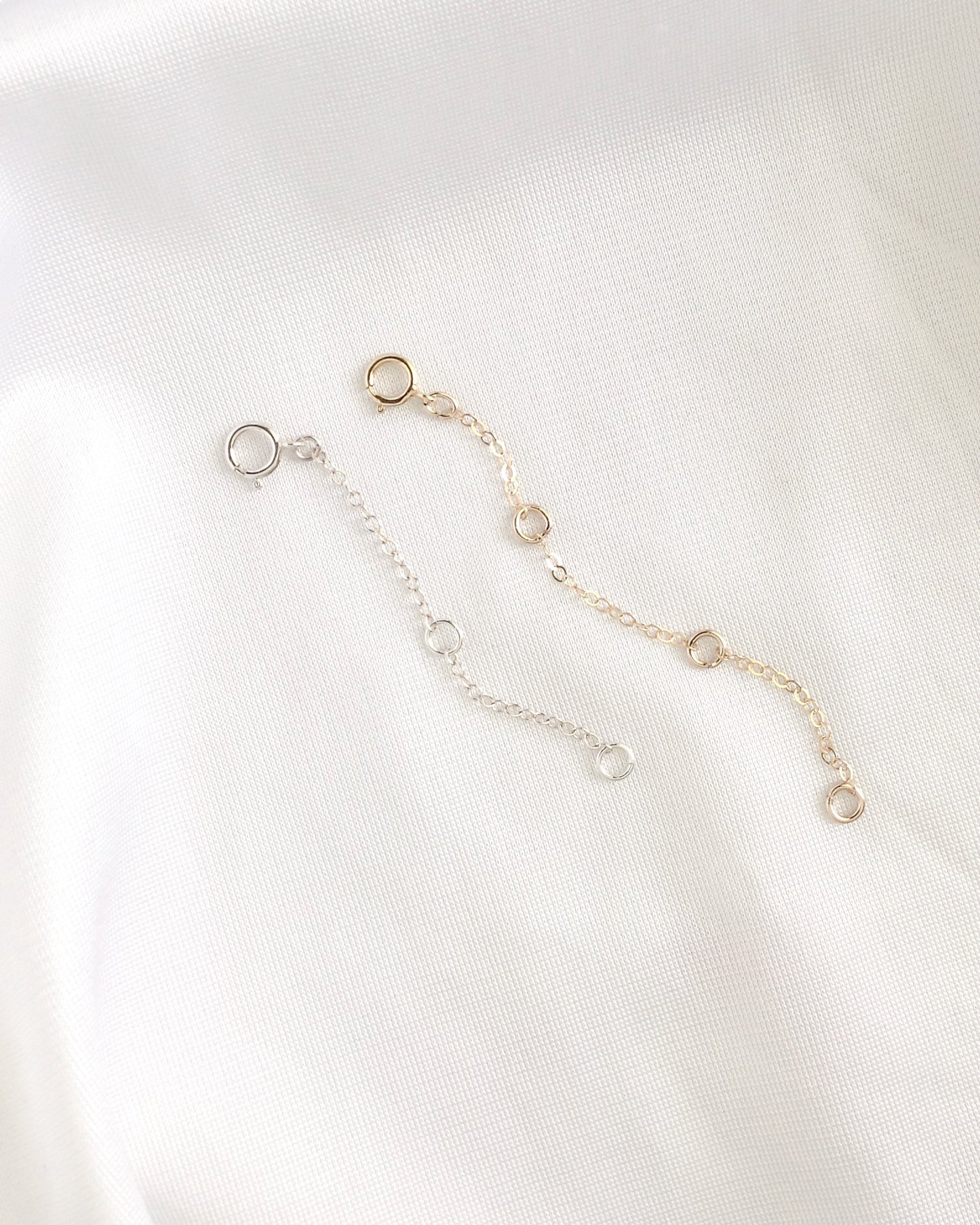 White Gold Extender Sterling Silver Necklace Bracelet Extenders（1