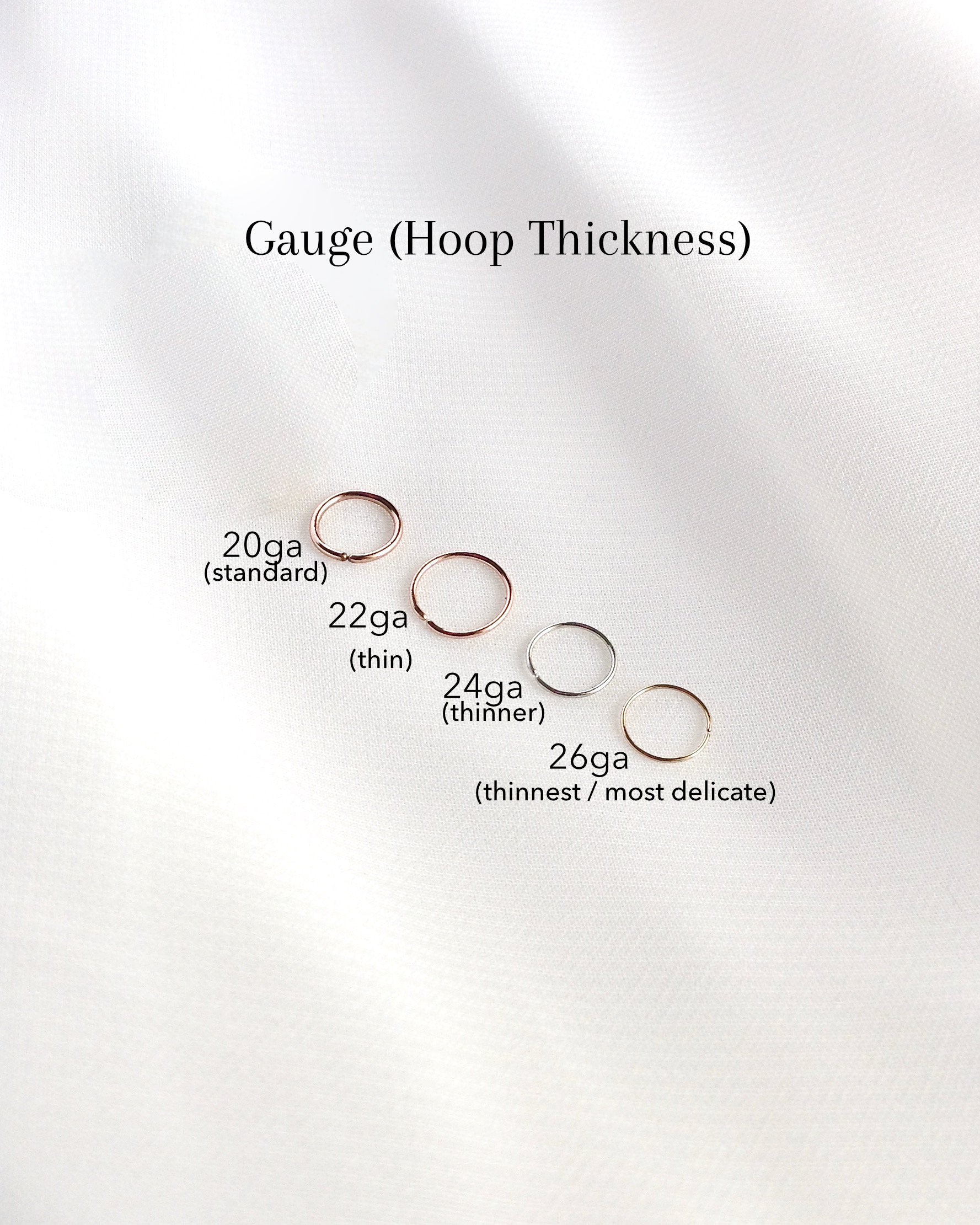 nose ring hoop sizes