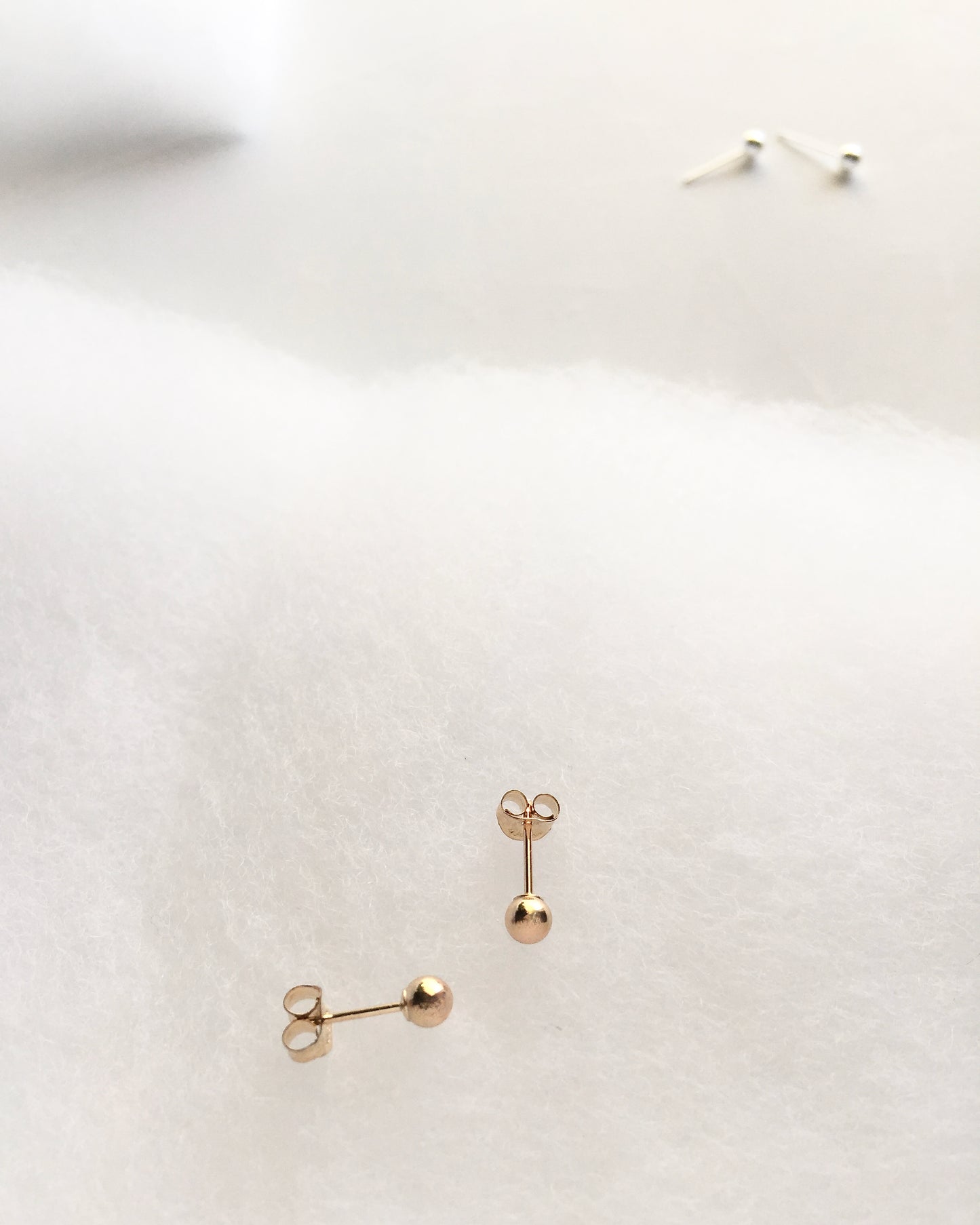 Minimalist Ball Stud Earrings | Dainty Stud Earrings In Gold Filled or Sterling Silver | IB Jewelry