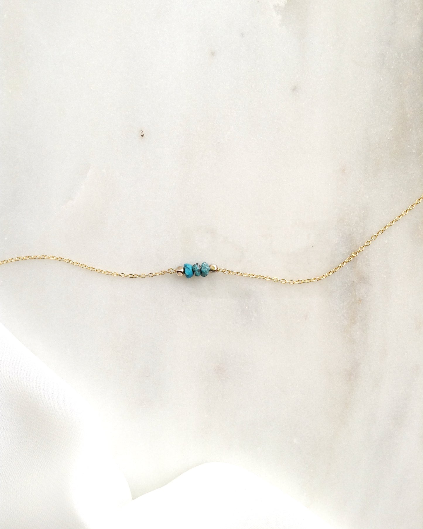 Turquoise Choker in Gold Filled or Sterling Silver | Simple Delicate Choker | Minimalist Choker | IB Jewelry