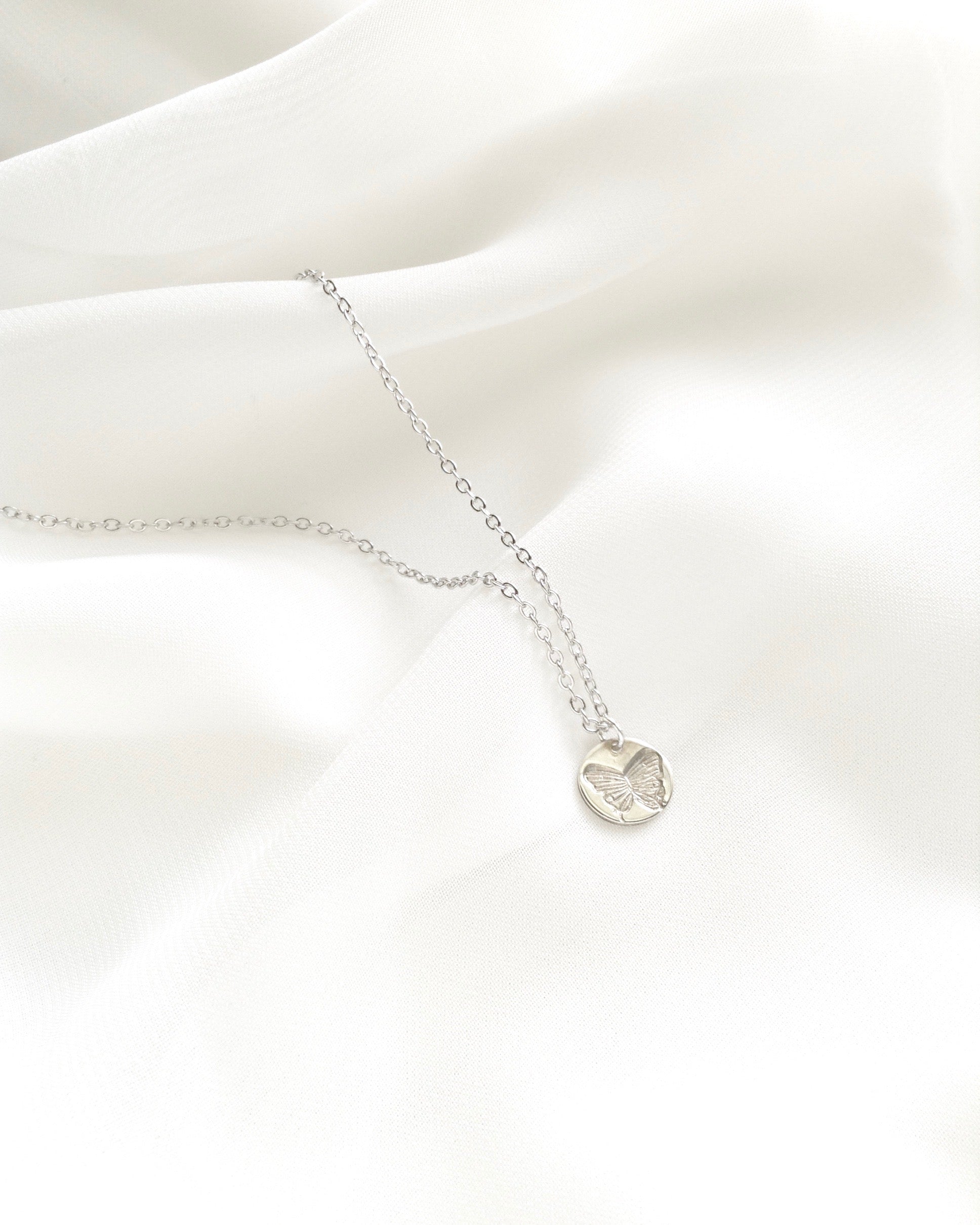 Dainty Everyday Butterfly Necklace in Gold Filled or Sterling Silver | IB Jewelry