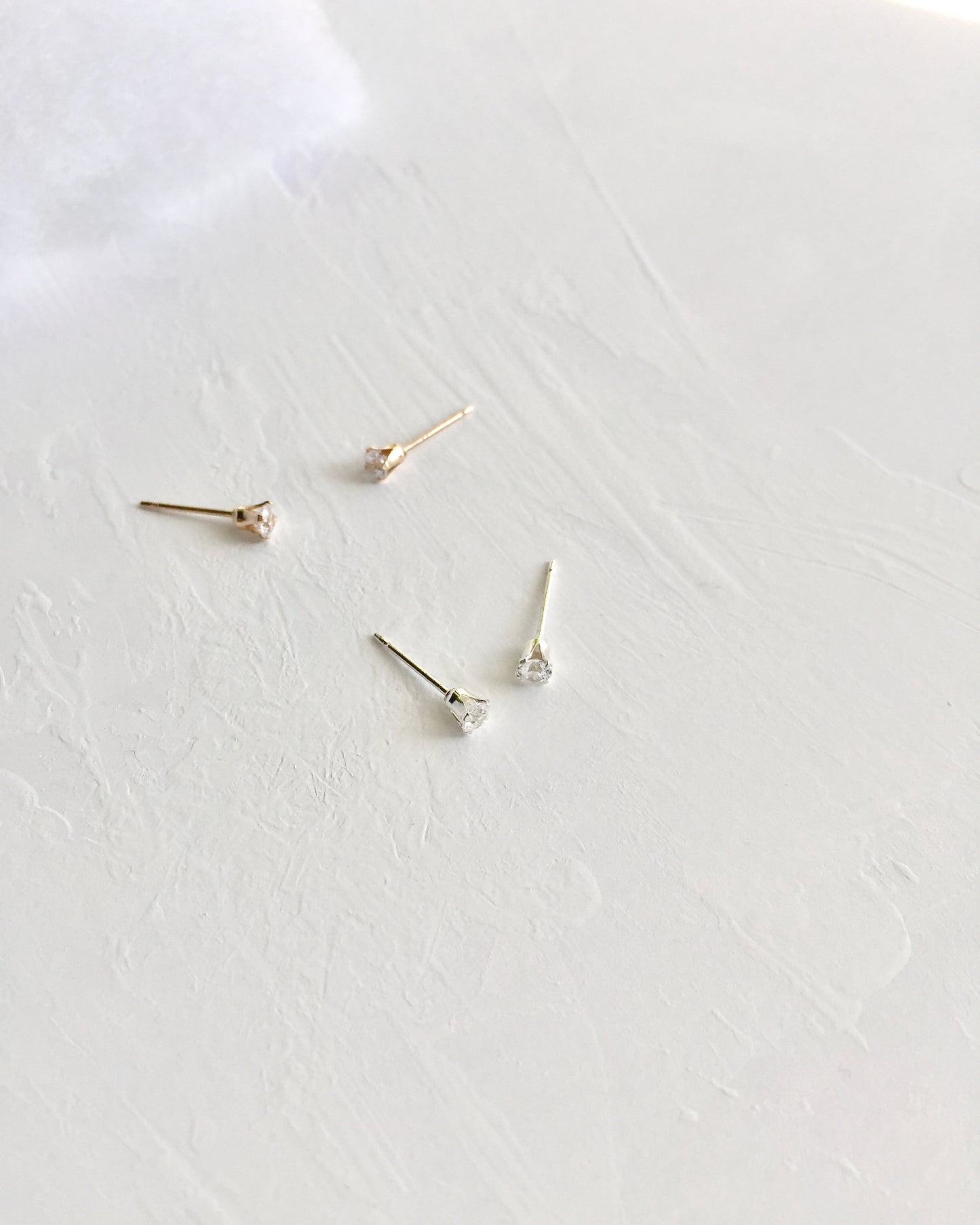 Tiny CZ Stud Earrings | Delicate Stud Earrings In Gold Filled or Sterling Silver | IB Jewelry