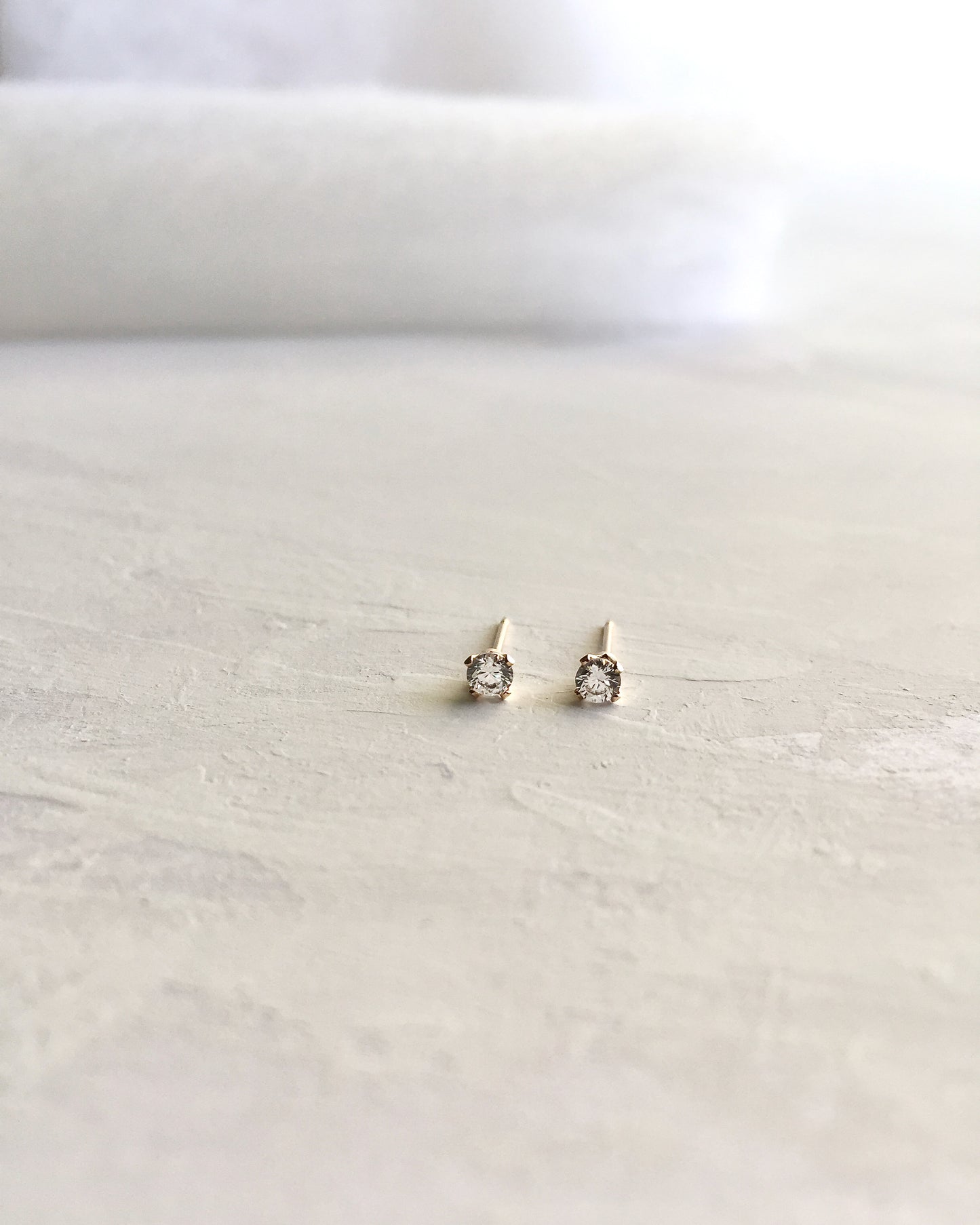 Tiny CZ Stud Earrings | Simple Everyday Stud Earrings | IB Jewelry
