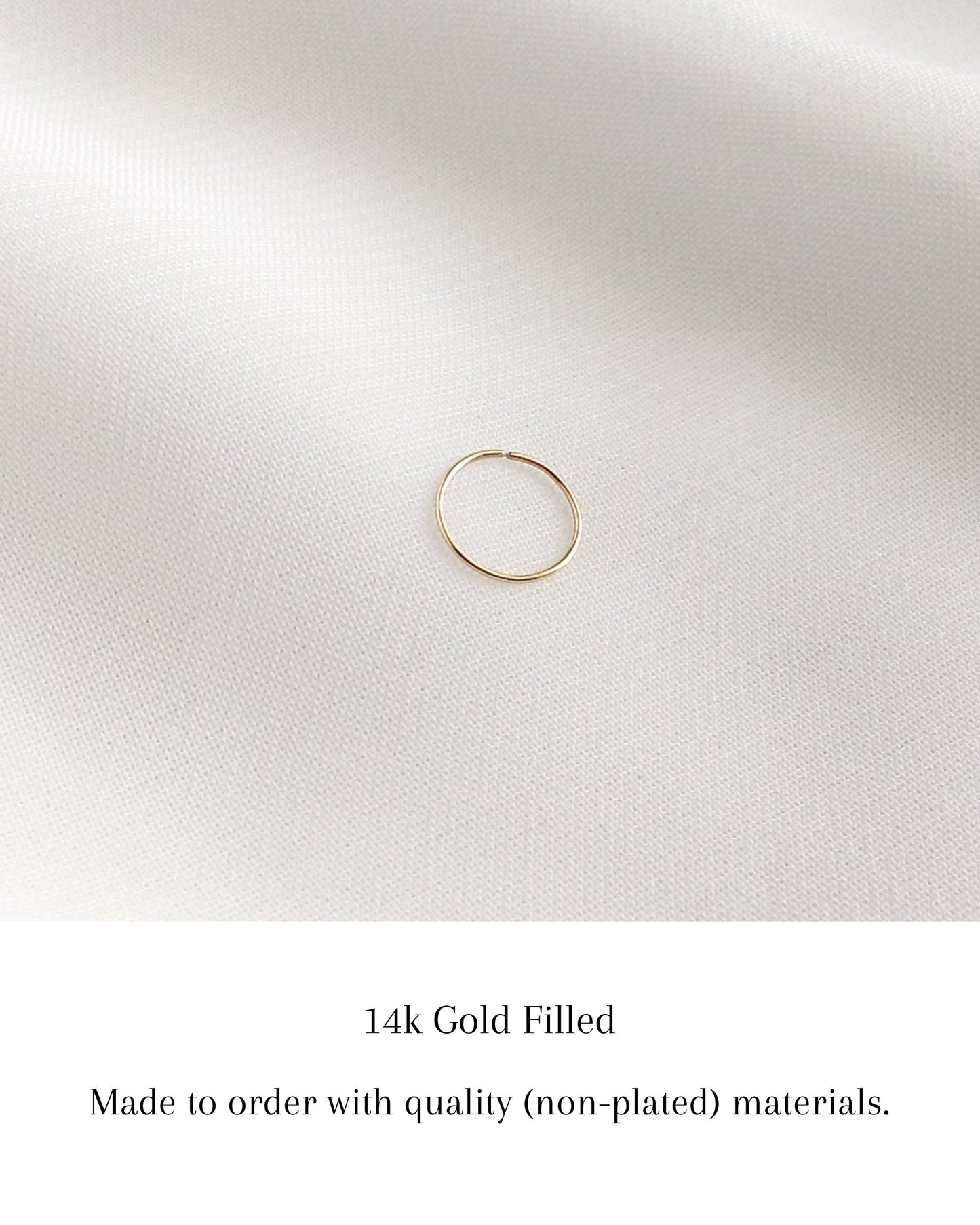 Gold Filled Cartilage Hoop Quality Materials | Simple Cartilage Hoop | IB Jewelry