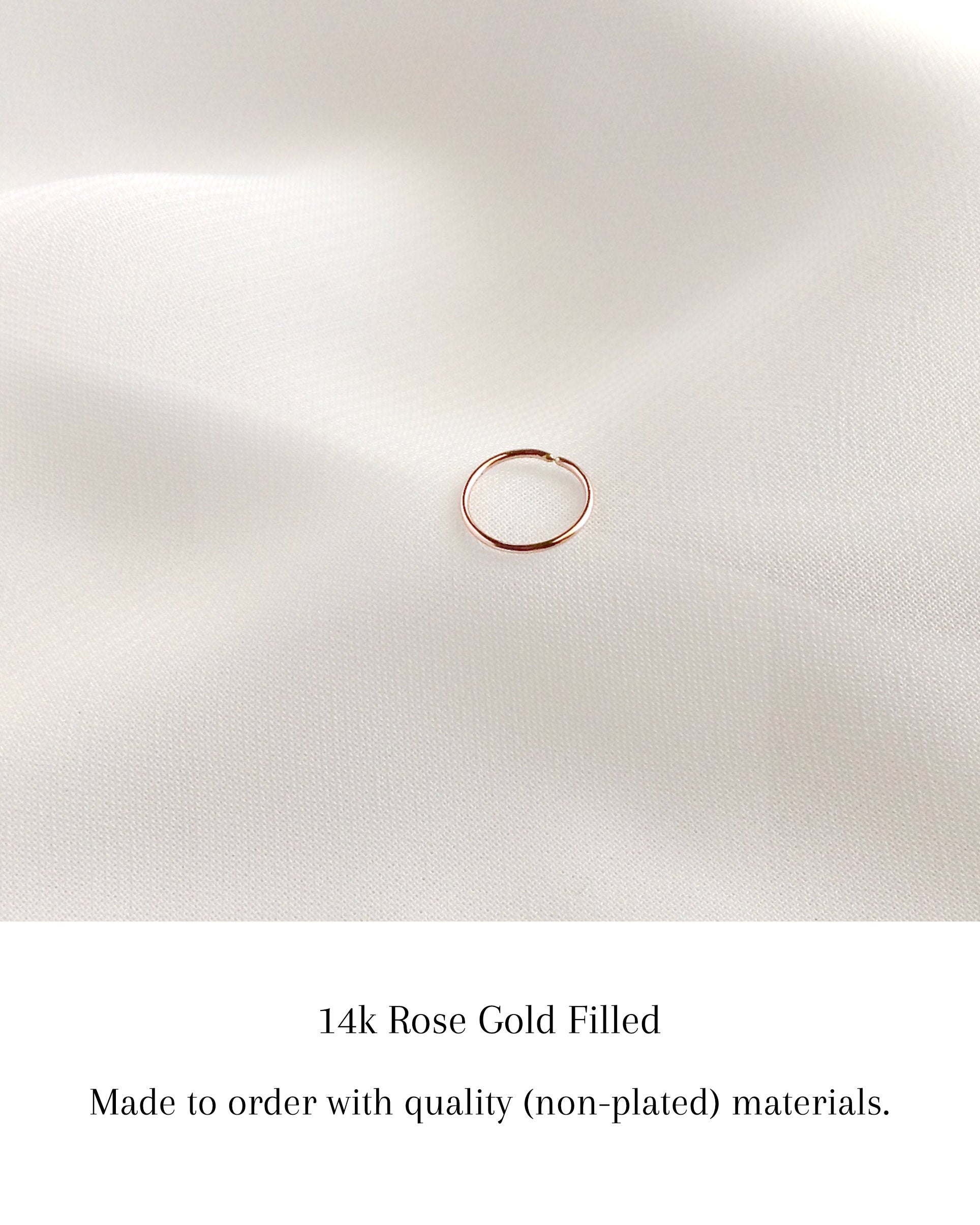Rose Gold Filled Cartilage Hoop Quality Materials | IB Jewelry