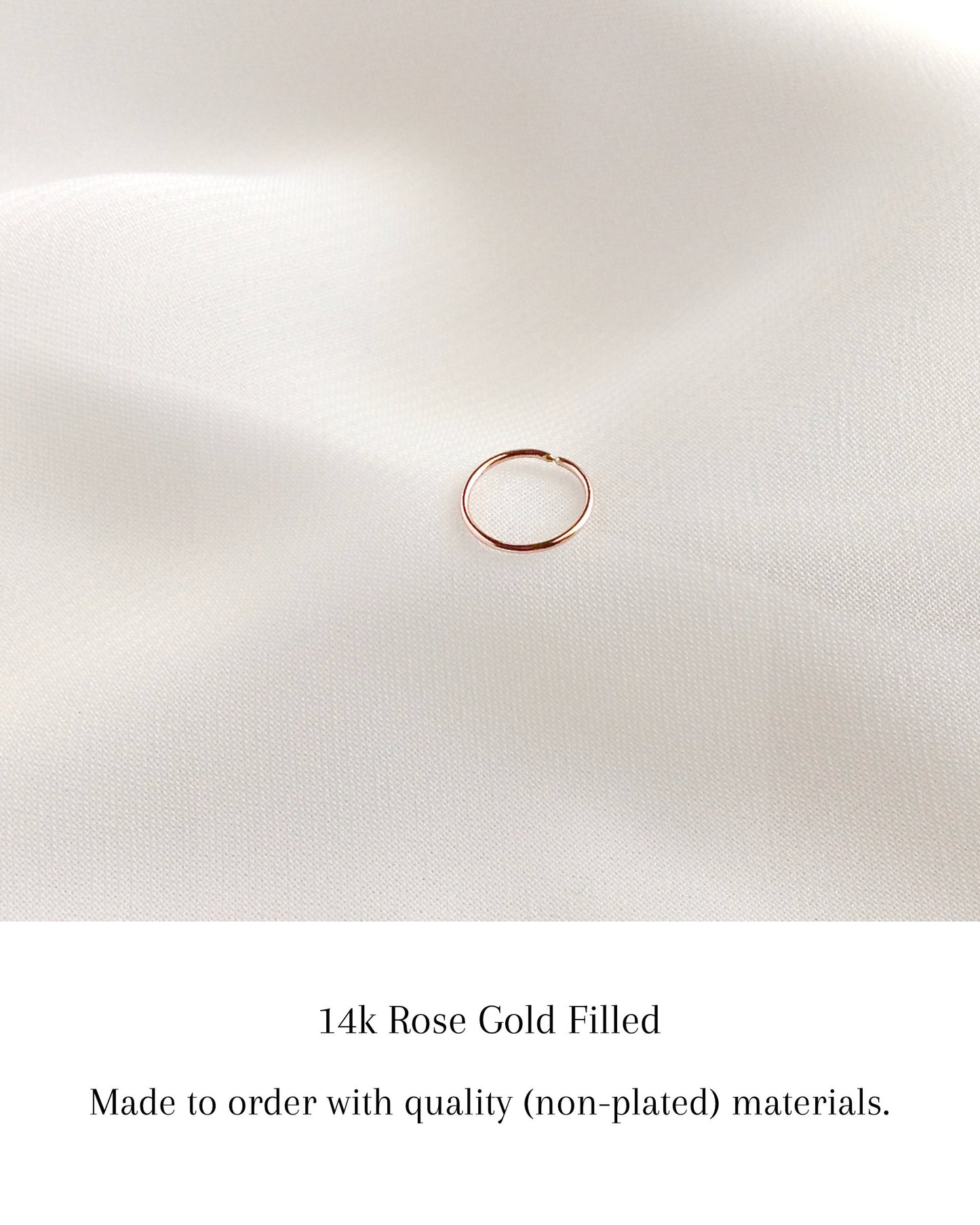 Rose Gold Filled Nose Hoop Quality Materials | IB Jewelry