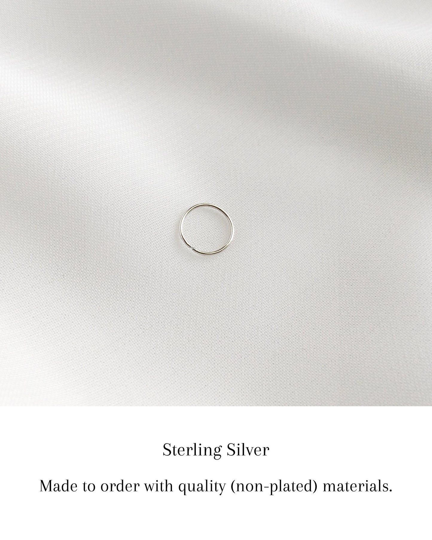 Sterling Silver Cartilage Hoop Quality Materials | IB Jewelry