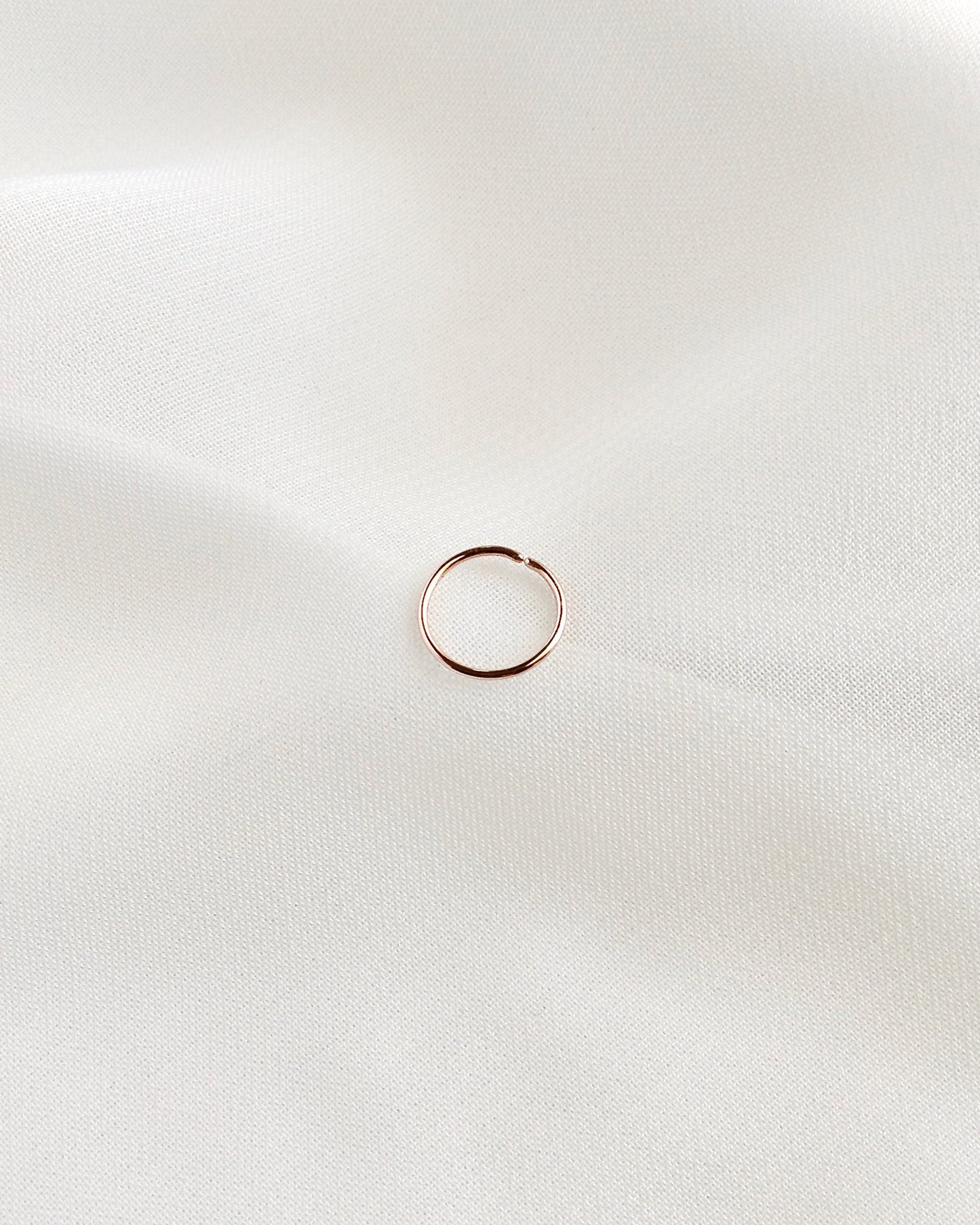 Rose Gold Filled Cartilage Hoop | Rose Gold Filled Helix Hoop | Simple Rose Gold Cartilage Hoop Earring | IB Jewelry