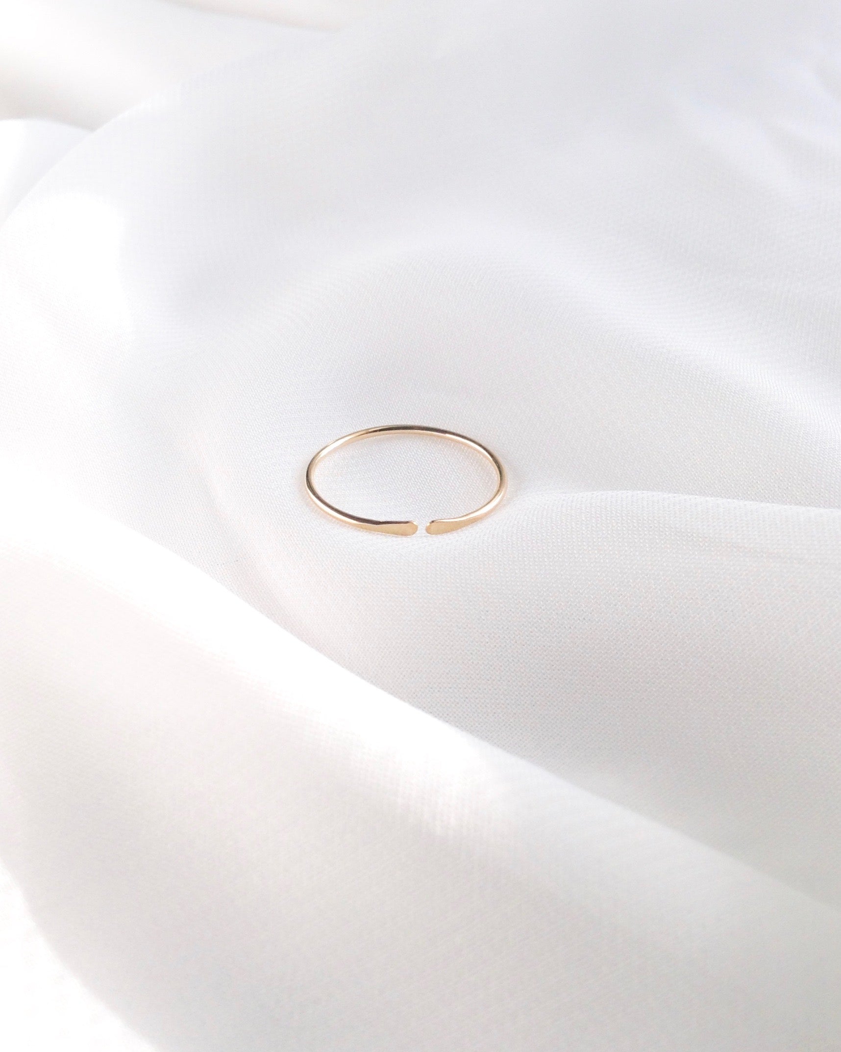 Thin Open Cuff Ring | Delicate Stacking Ring | IB Jewelry