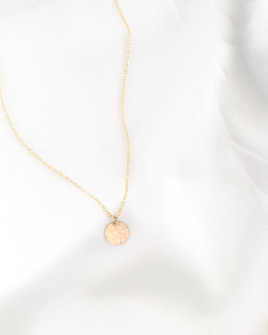 Small Disc Necklace | Simple Delicate Everyday Necklace | IB Jewelry