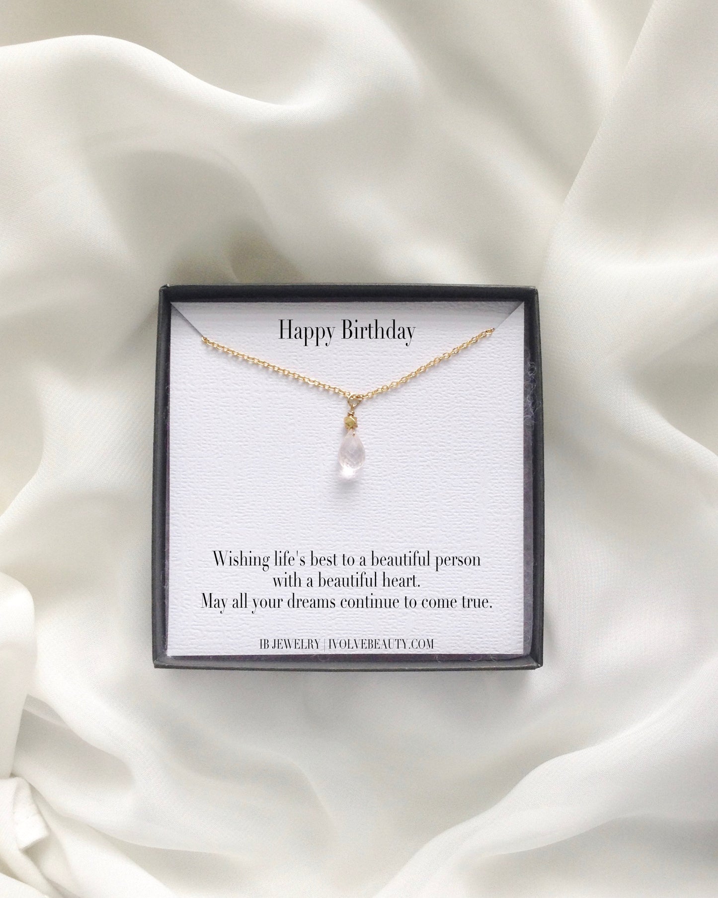 Happy Birthday Meaningful Necklace Gift | Encouragement Necklace | IB Jewelry