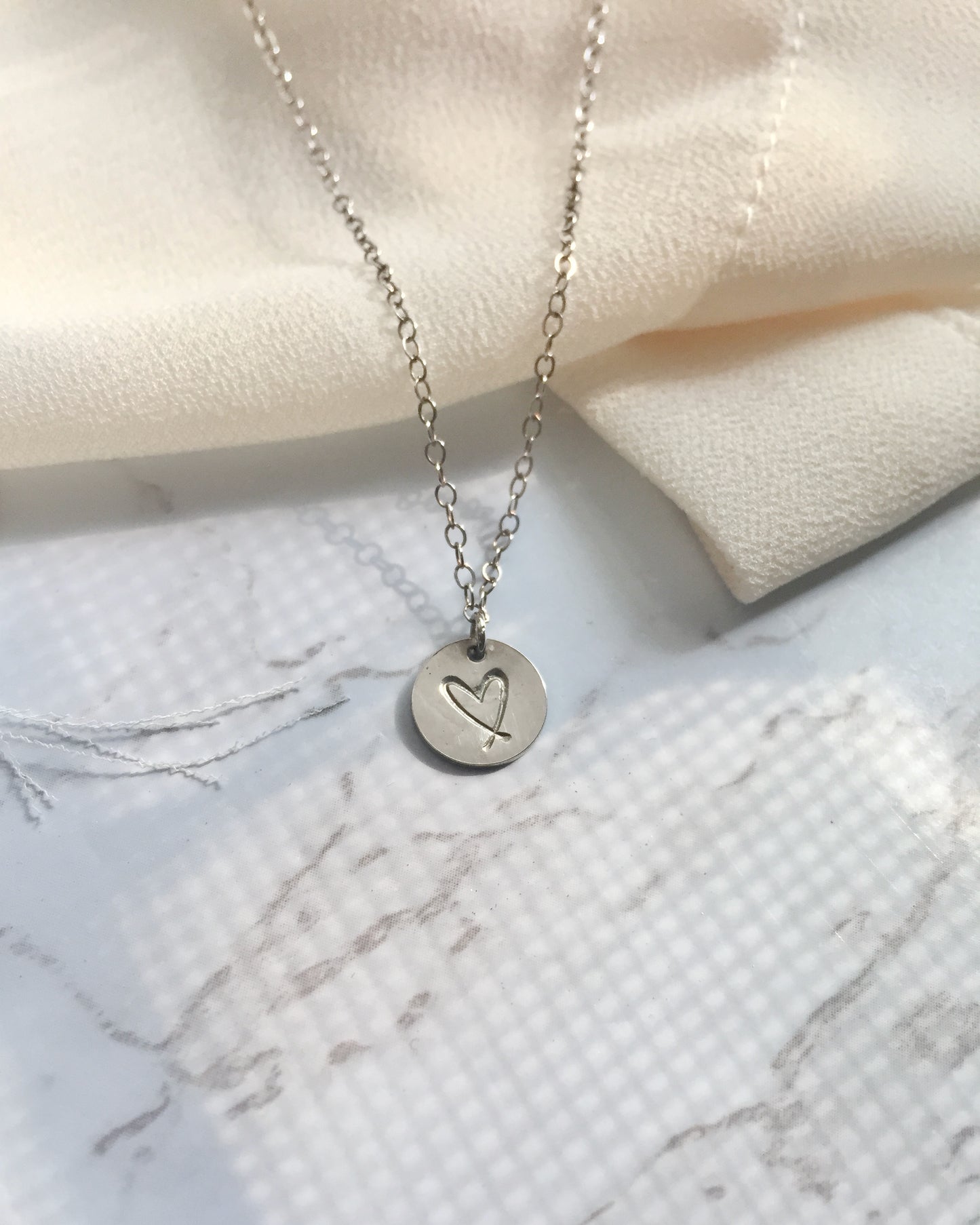 Small Heart Necklace In Gold Filled or Sterling Silver | Dainty Everyday Necklace | IB Jewelry
