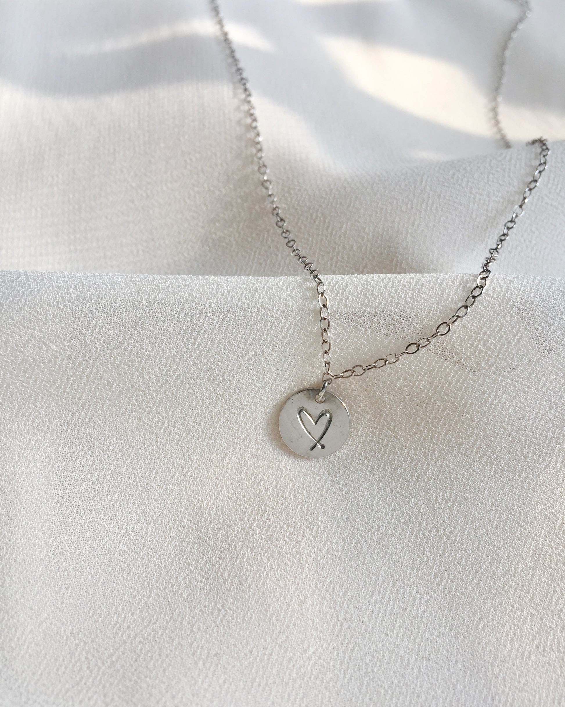 Small Dainty Heart Necklace | Delicate Everyday Necklace in Gold Filled or Sterling Silver | IB Jewelry