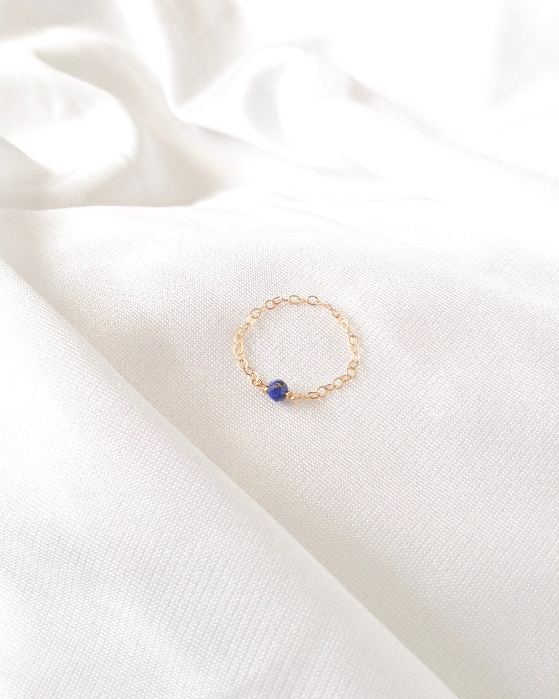 Lapis Lazuli Delicate Gemstone Ring | Dainty Ring | IB Jewelry