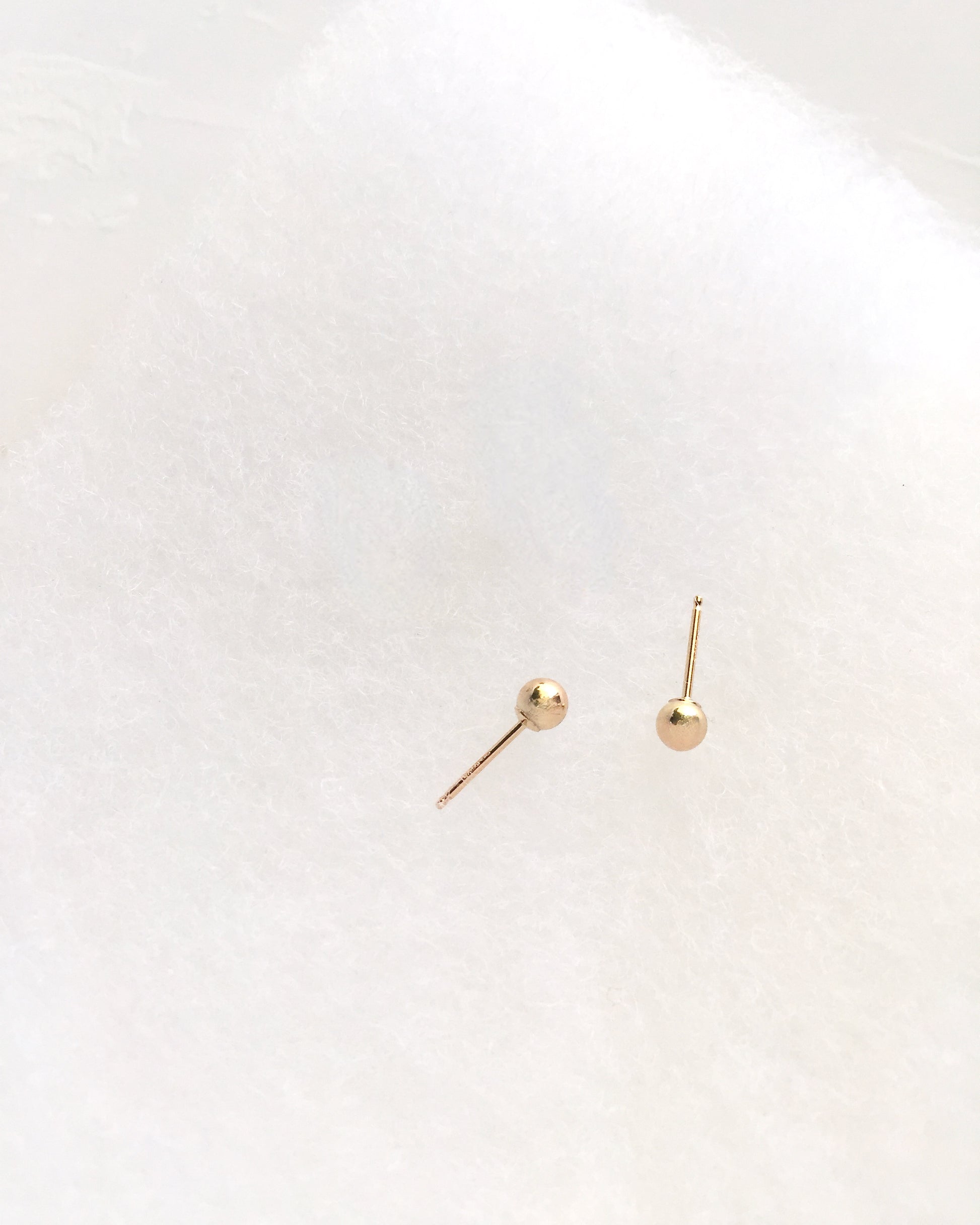 Minimalist Ball Stud Earrings Dainty Everyday Earrings IB