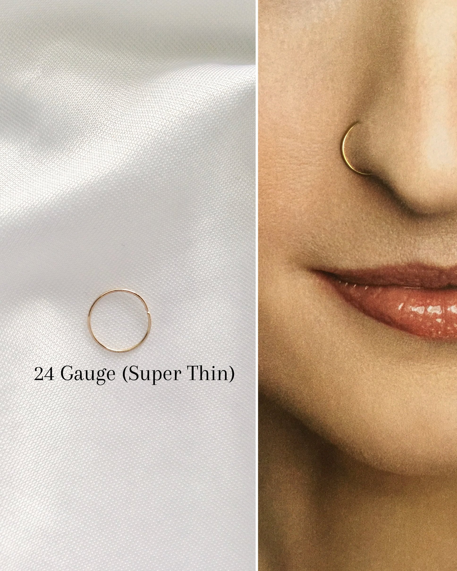 18k Gold Nose Hoop | Alluring Body