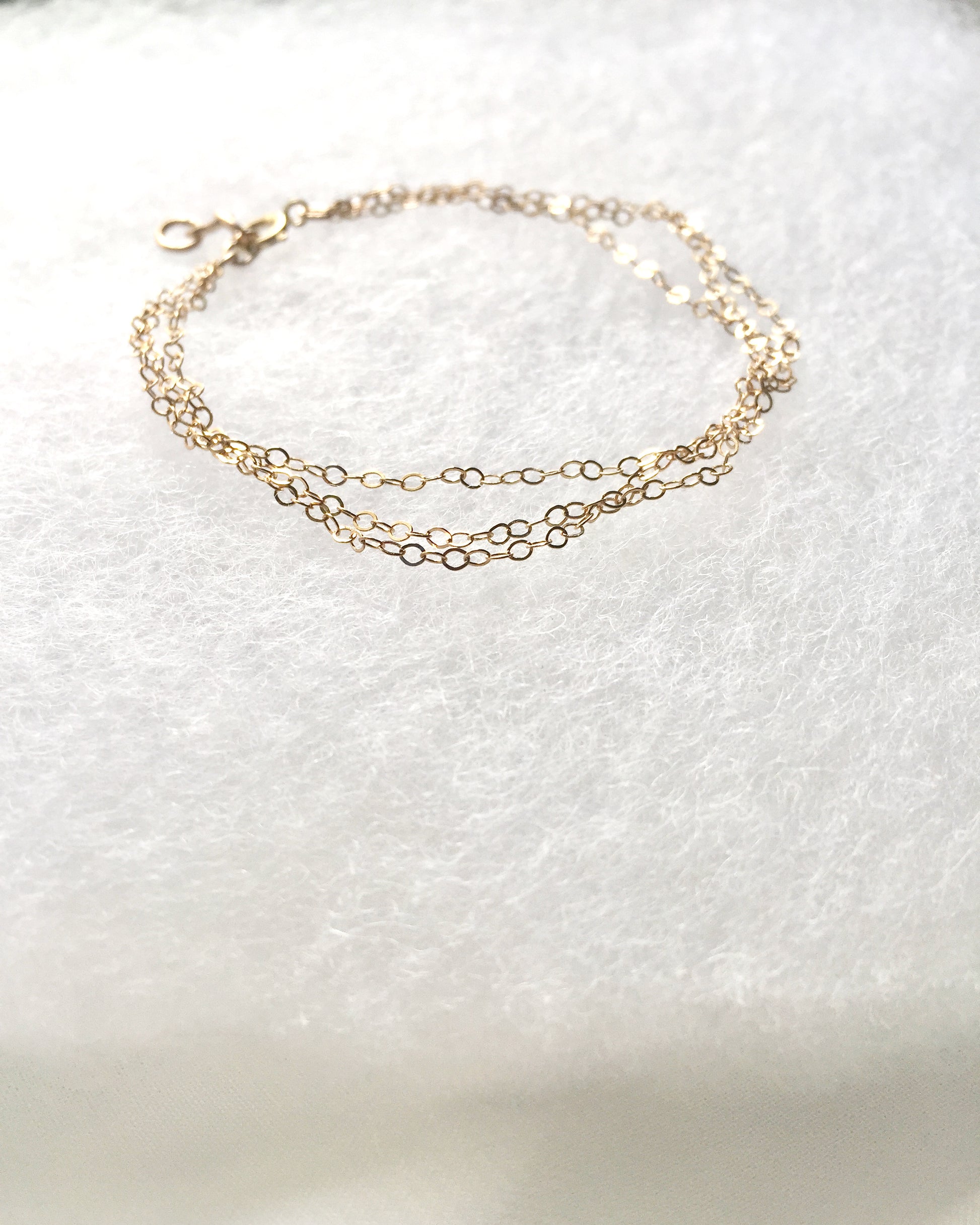 Delicate Layered Bracelet | Multi 3 Strand Layered Chain Bracelet  |  IB Jewelry