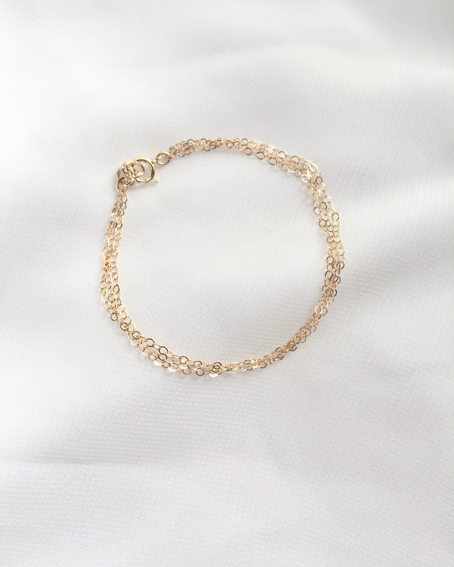 Dainty Layered Chain Bracelet in Gold Filled or Sterling Silver | Delicate Layering Bracelet | IB Jewelry
