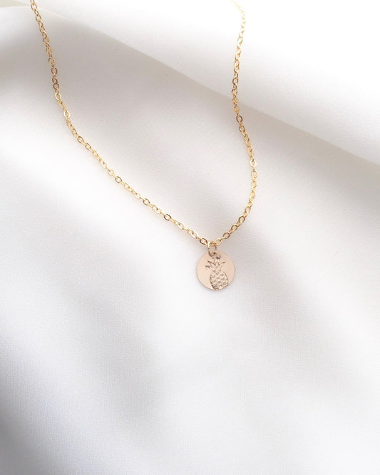 Pineapple Necklace in Gold Filled or Sterling Silver | Small Dainty Necklace | IB Jewelry