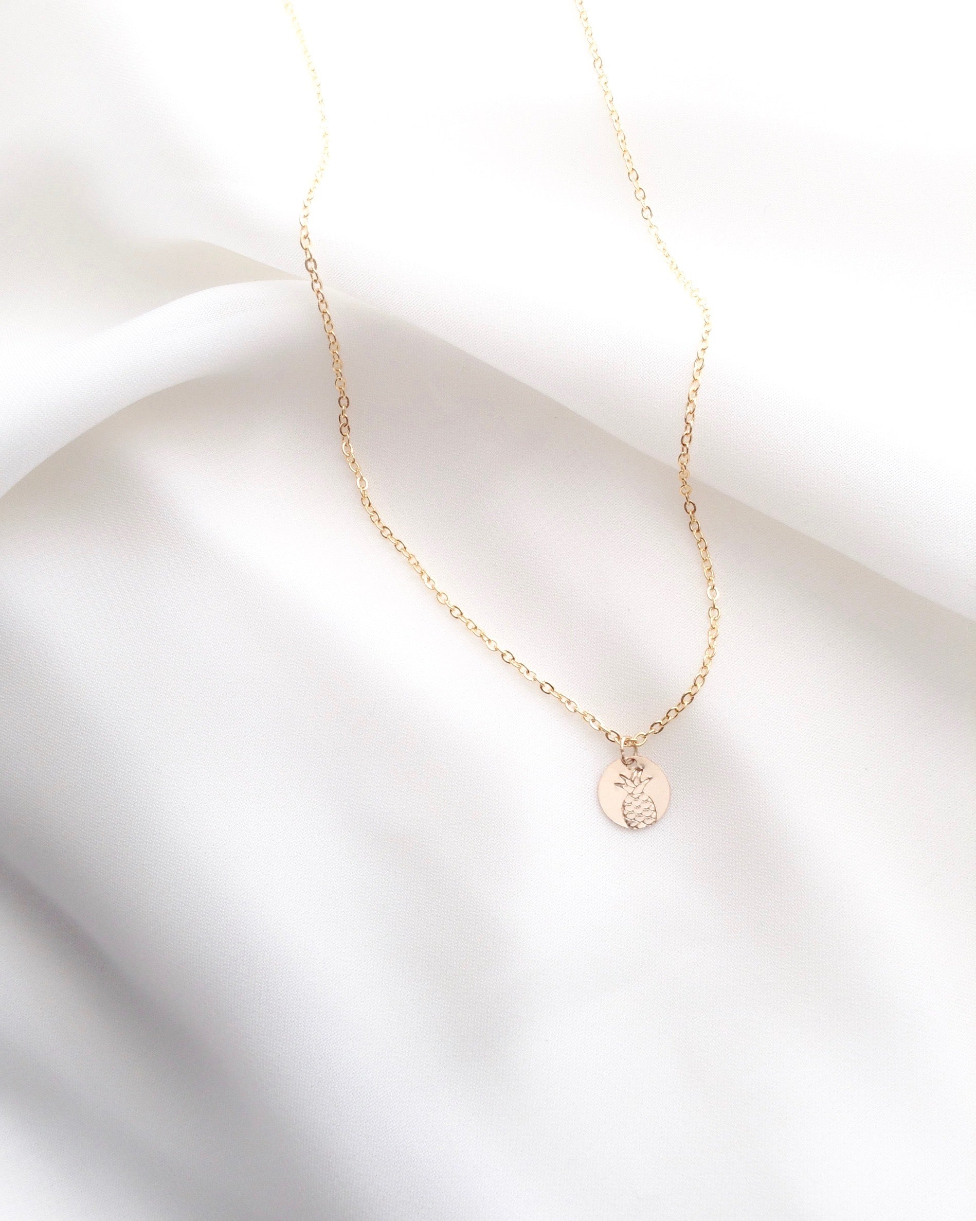 Dainty Pineapple Necklace | Simple Everyday Necklace in Gold Filled or Sterling Silver | IB Jewelry