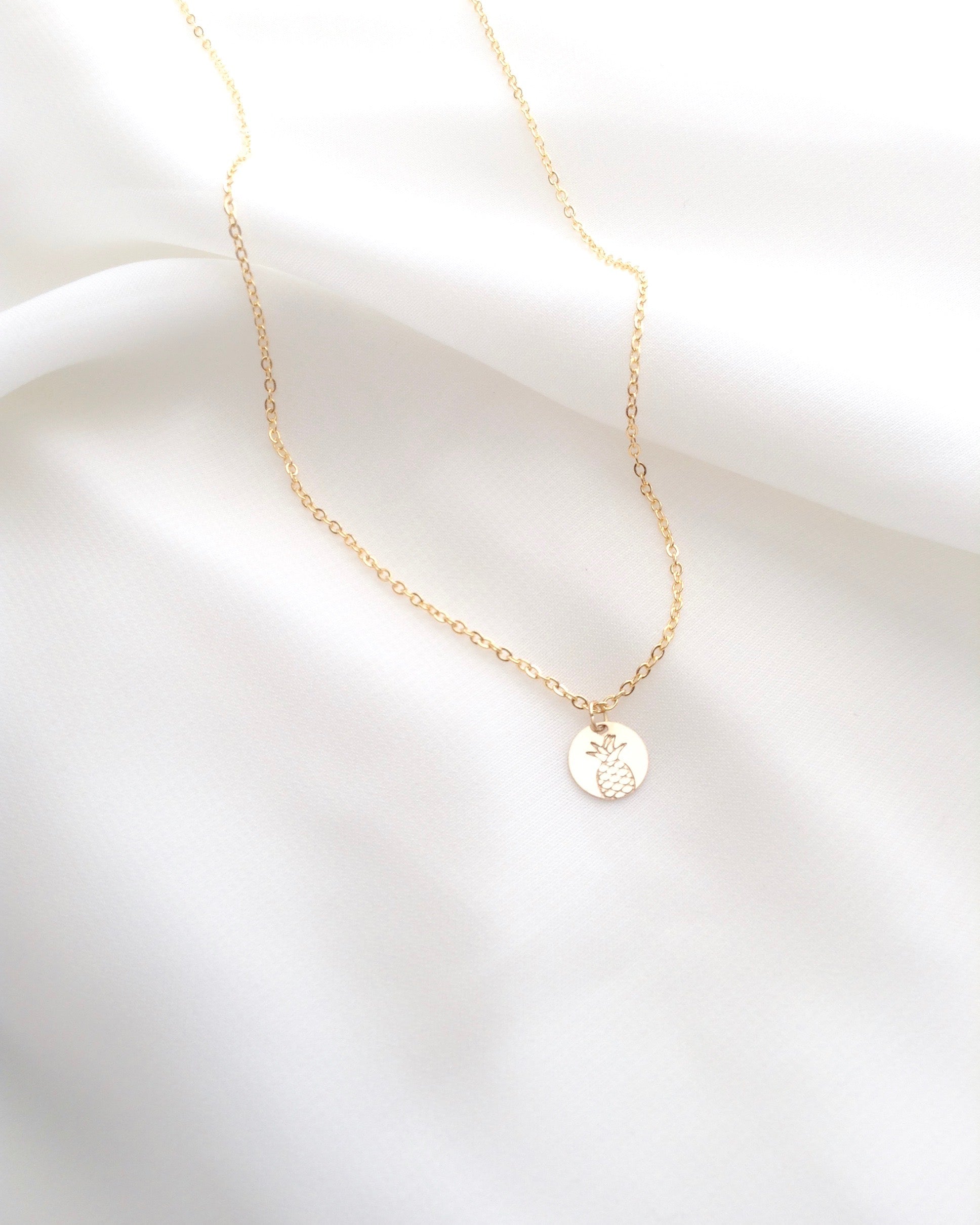 Pineapple Pendant Necklace | Simple Delicate Everyday Necklace | Small Dainty Necklace | IB Jewelry