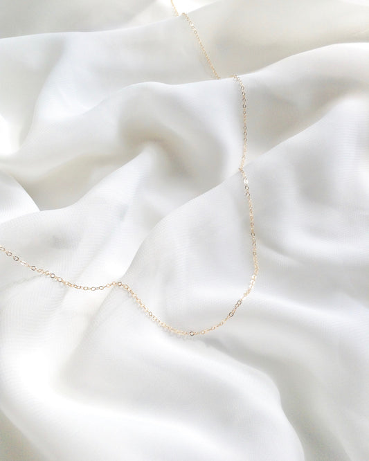 Thin Delicate Everyday Necklace | Dainty Thin Chain Necklace | IB Jewelry