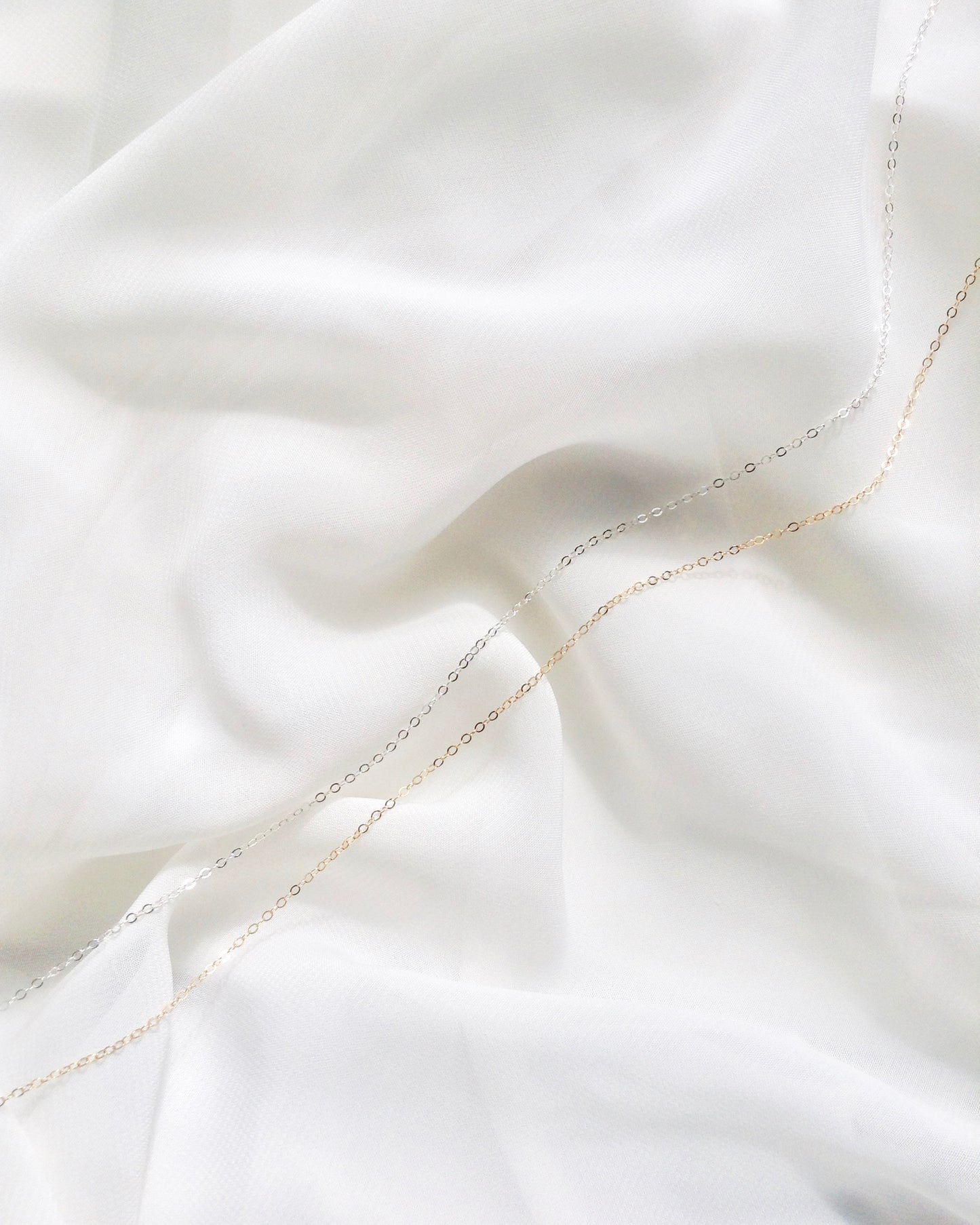 Plain Chain Necklace in Gold Filled or Sterling Silver | IB Jewelry