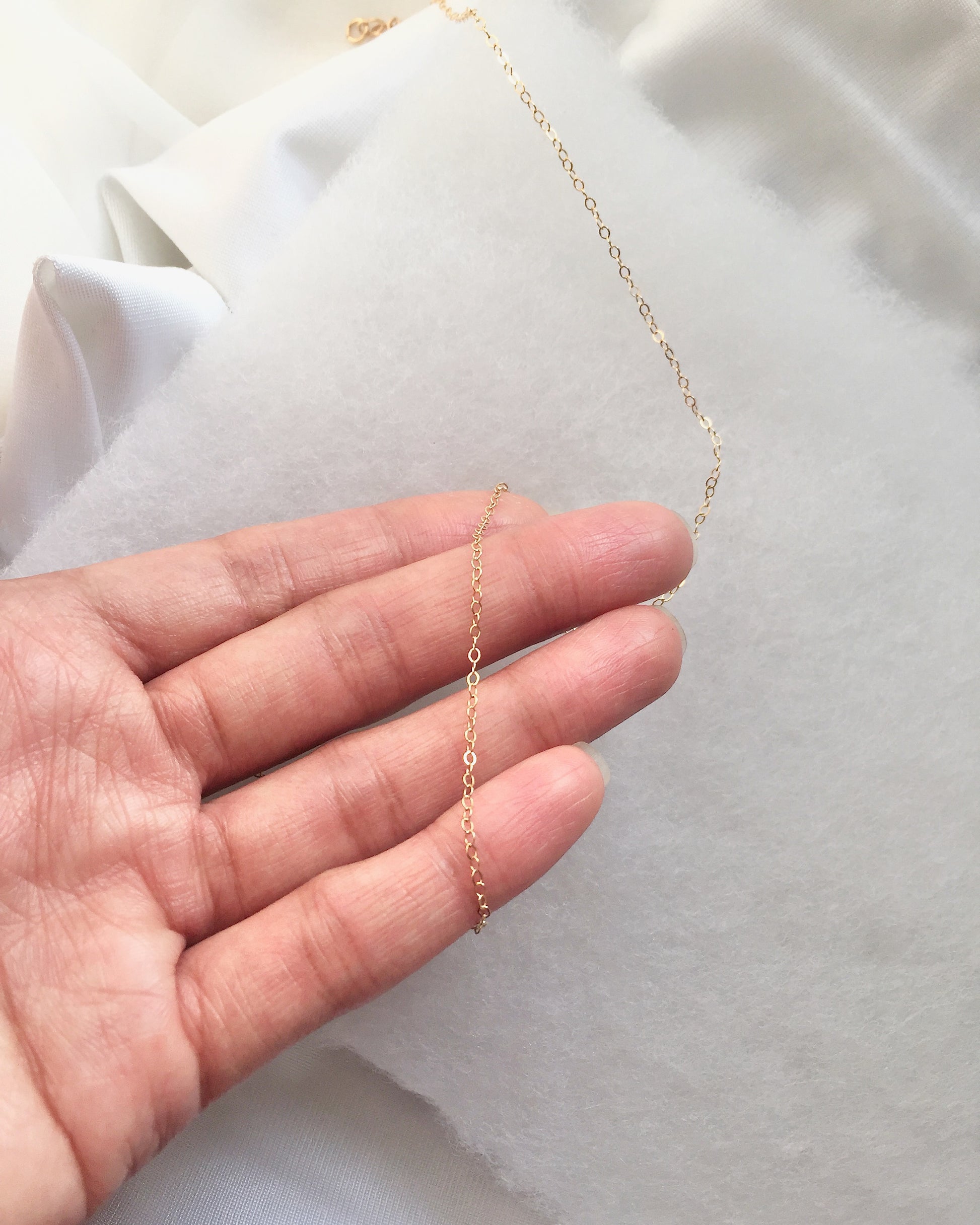 Dainty Thin Everyday Necklace | Plain Delicate Chain Necklace | IB Jewelry